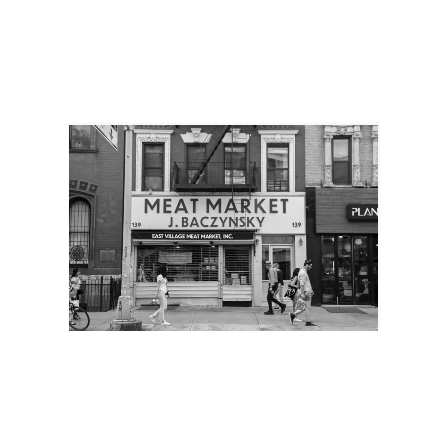 Meat District New York NYC Black & White wall art 20 x 30 in unframed fine art print