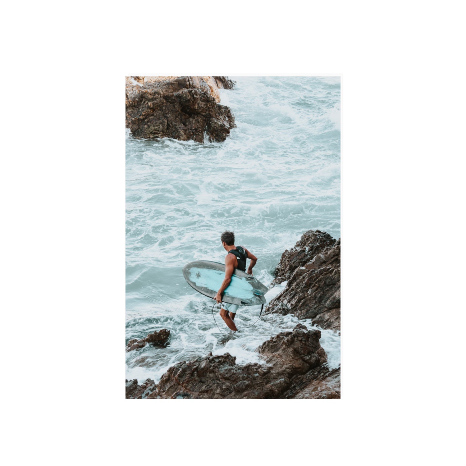 Into The Soup Byron Bay Surf coastal wall art 20 x 30 in unframed fine art print