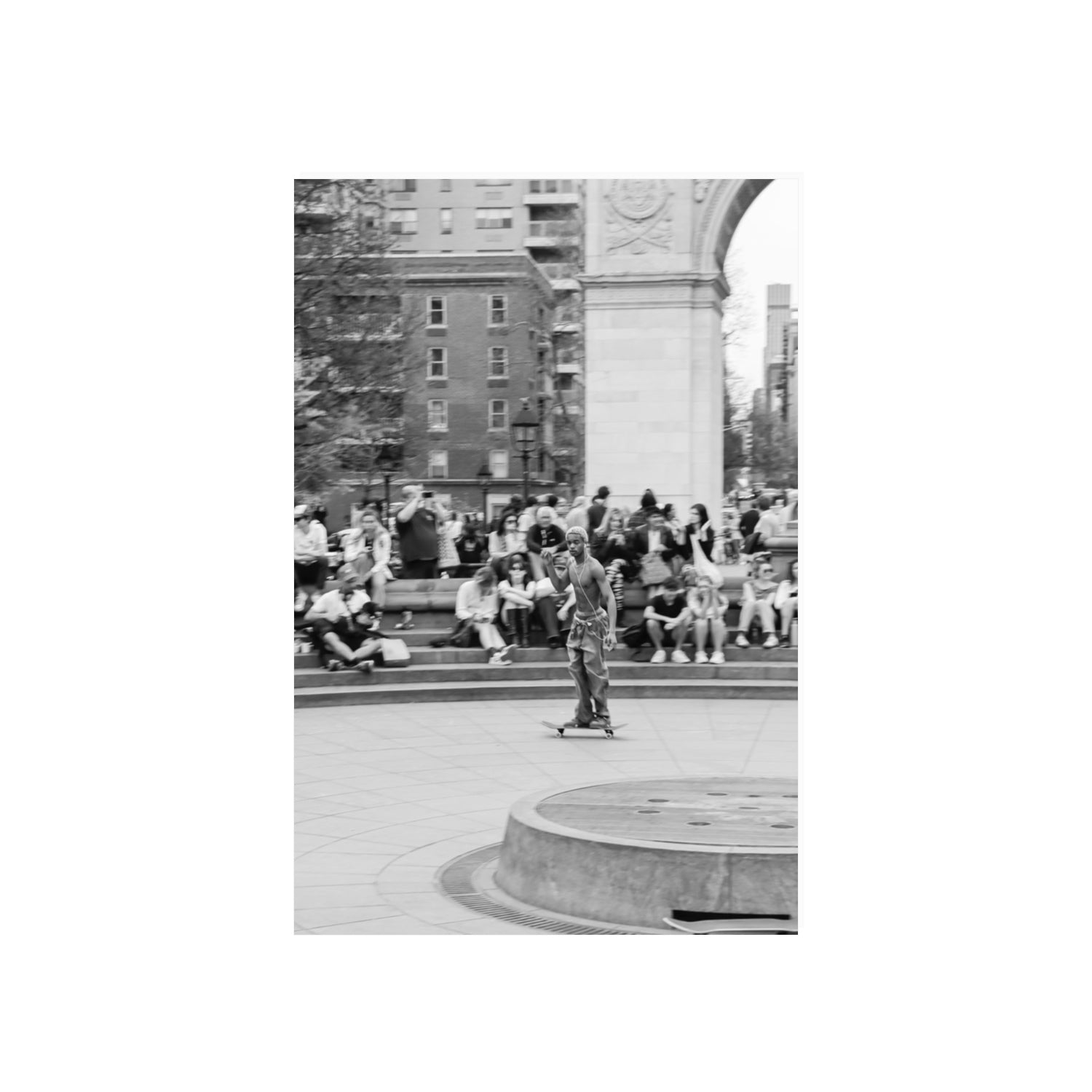 Parkside Pirouettes New York NYC Black & White wall art 20 x 30 in unframed fine art print