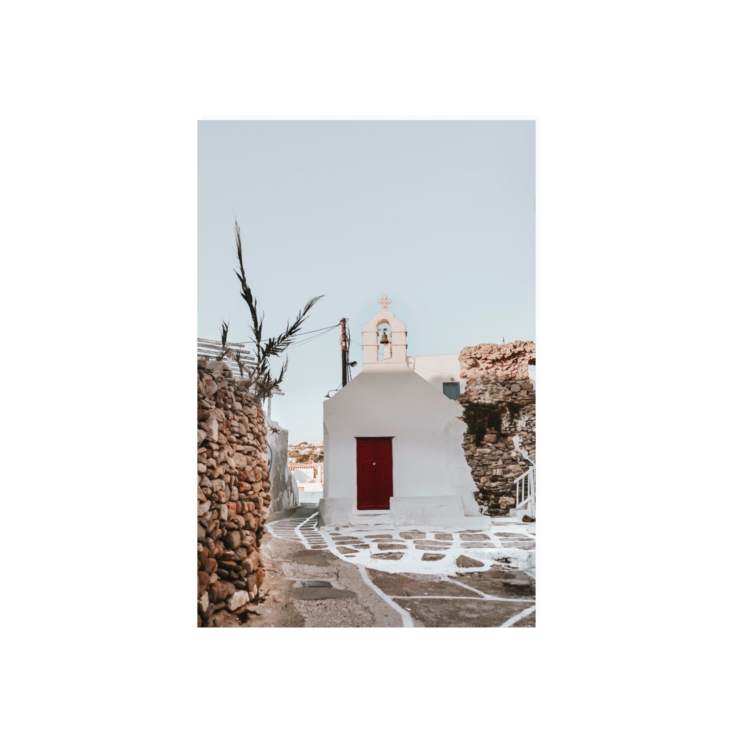 Little Chapel Mykonos Greek island wall art 20 x 30 in unframed fine art print