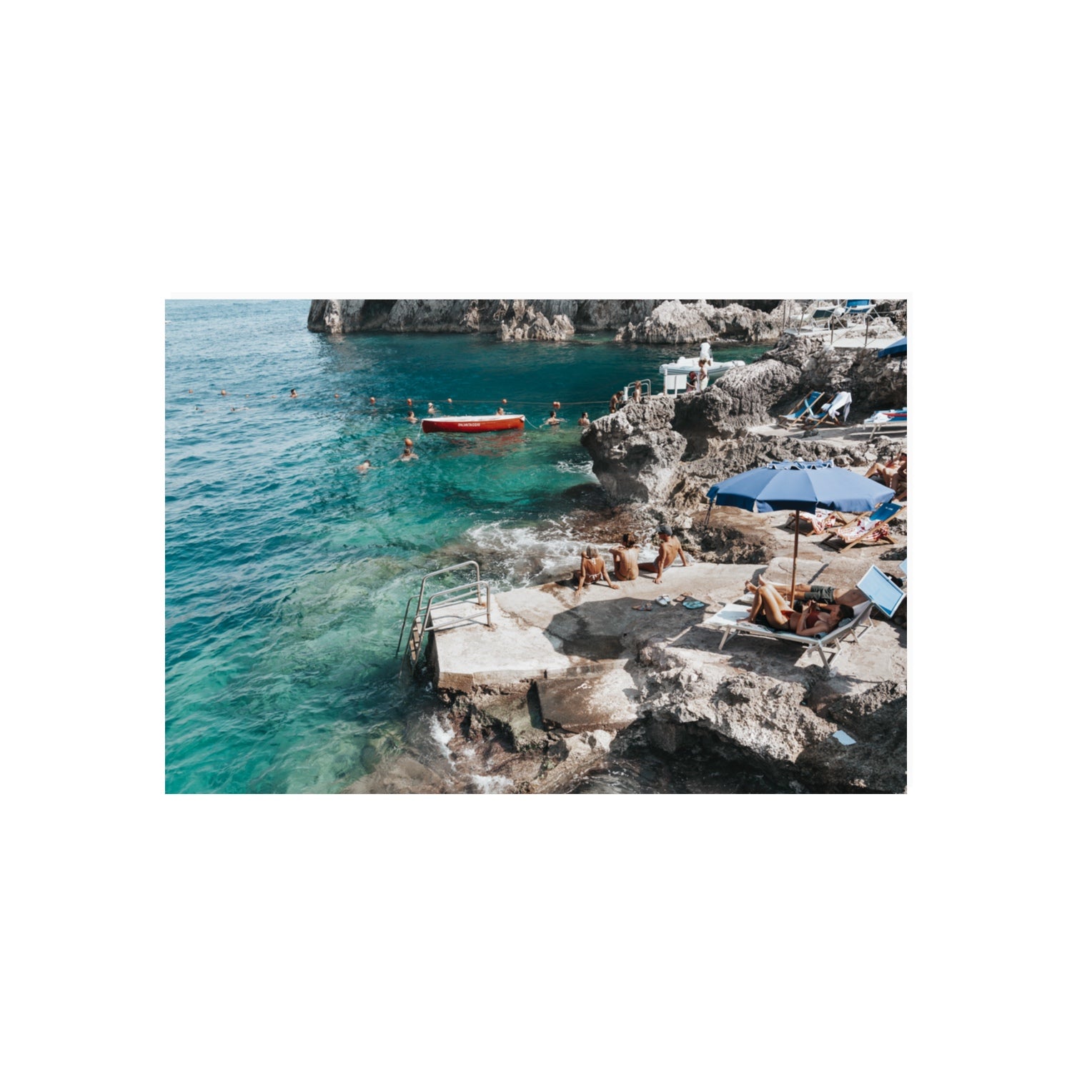 Serenity By The Sea Capri Mediterranean wall art 20 x 30 in unframed fine art print