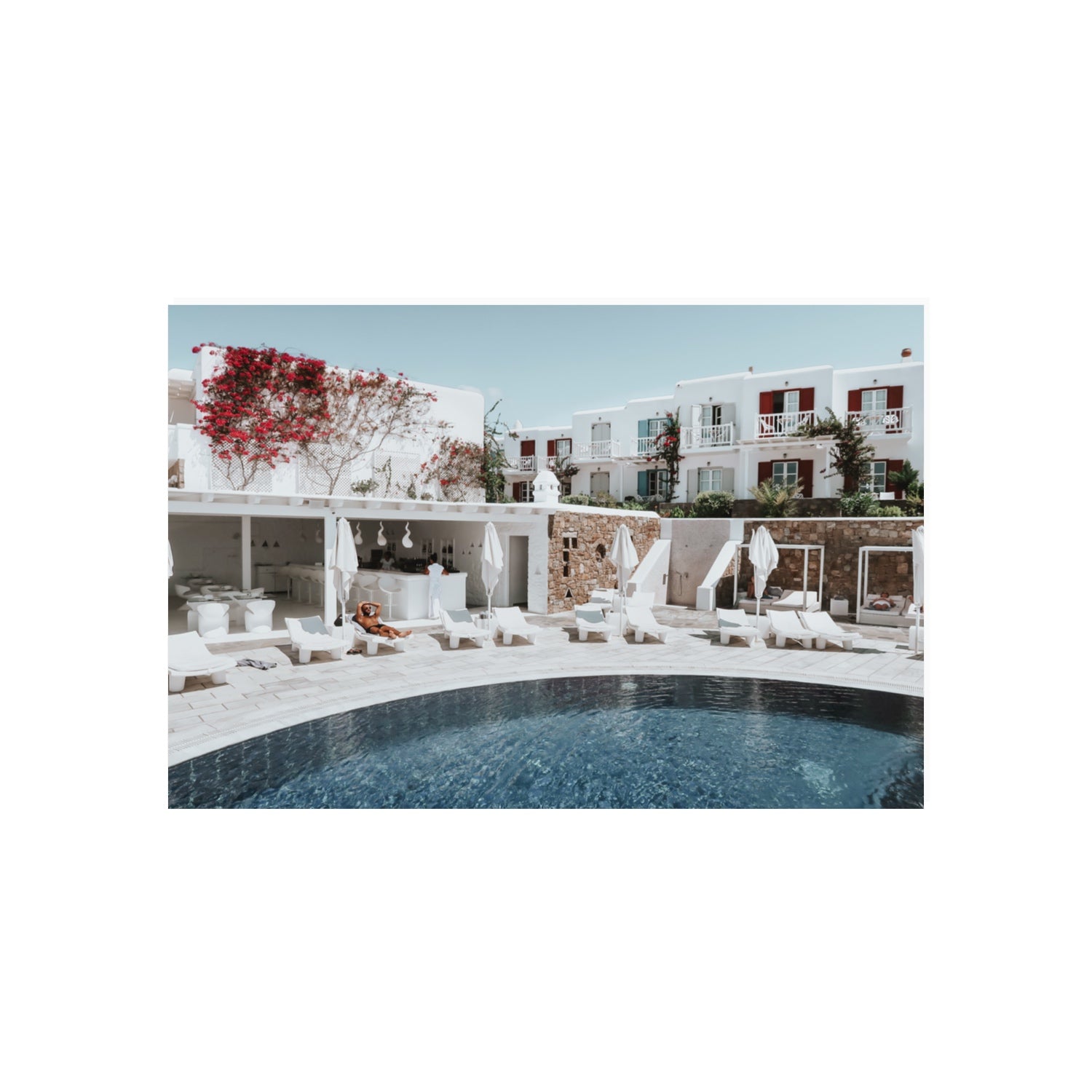 Got The First Lounge fine art print, Mykonos, Greece, 20 x 30 in, Unframed, Fine Art Print