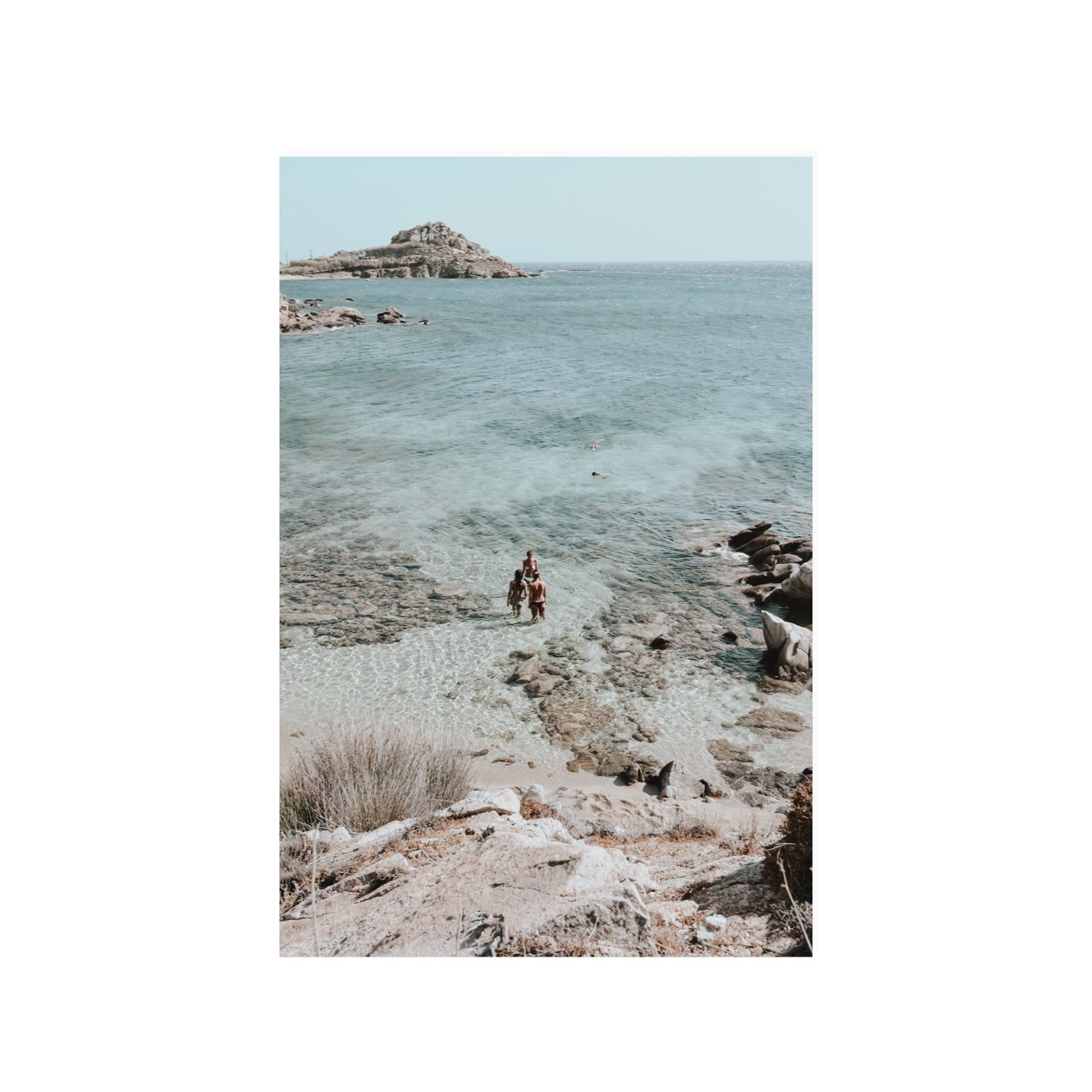 Island Life Mykonos coastal Greek island wall art 24 x 36 in unframed fine art print
