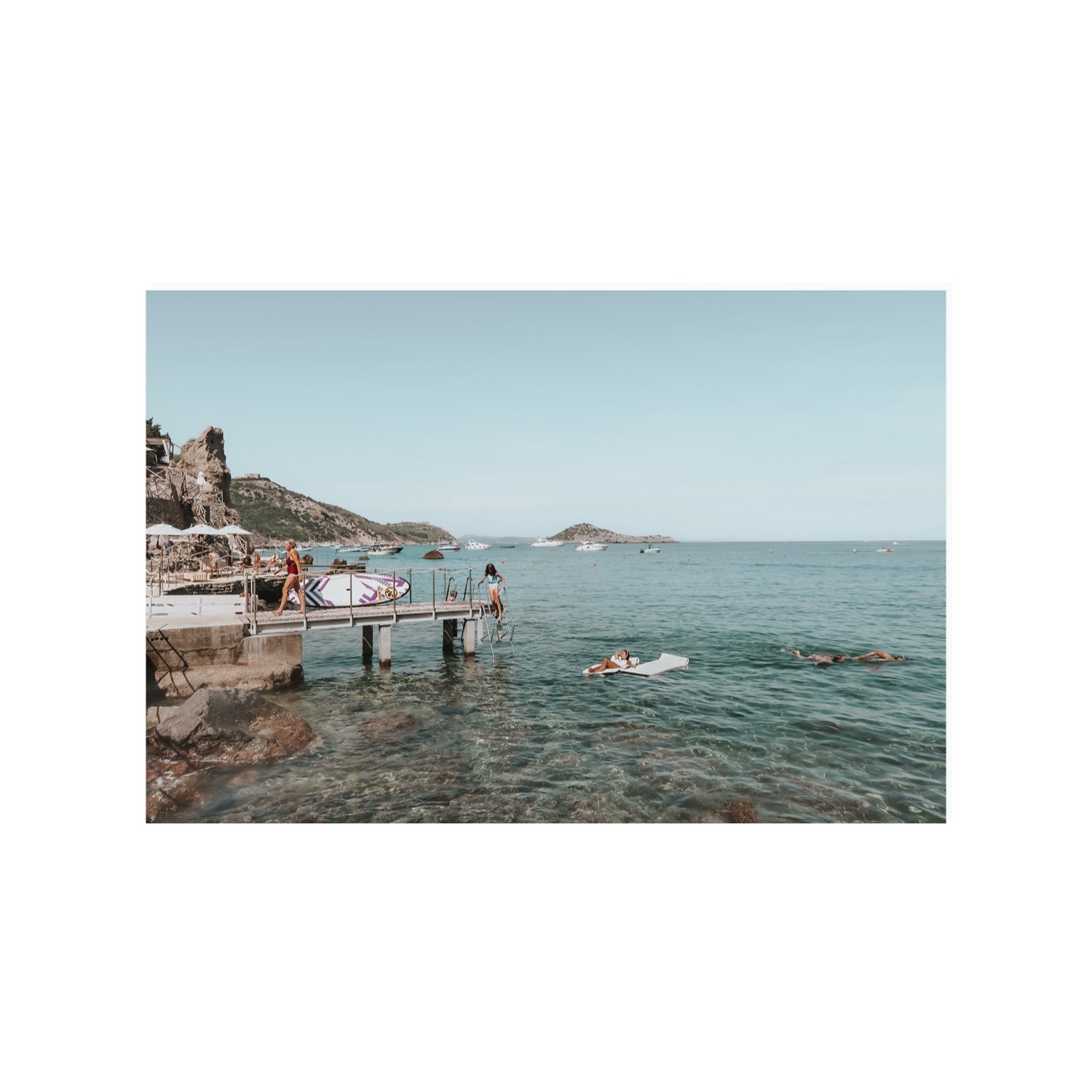 Retro Glamour Tuscany coastal Italian wall art 24 x 36 in unframed fine art print