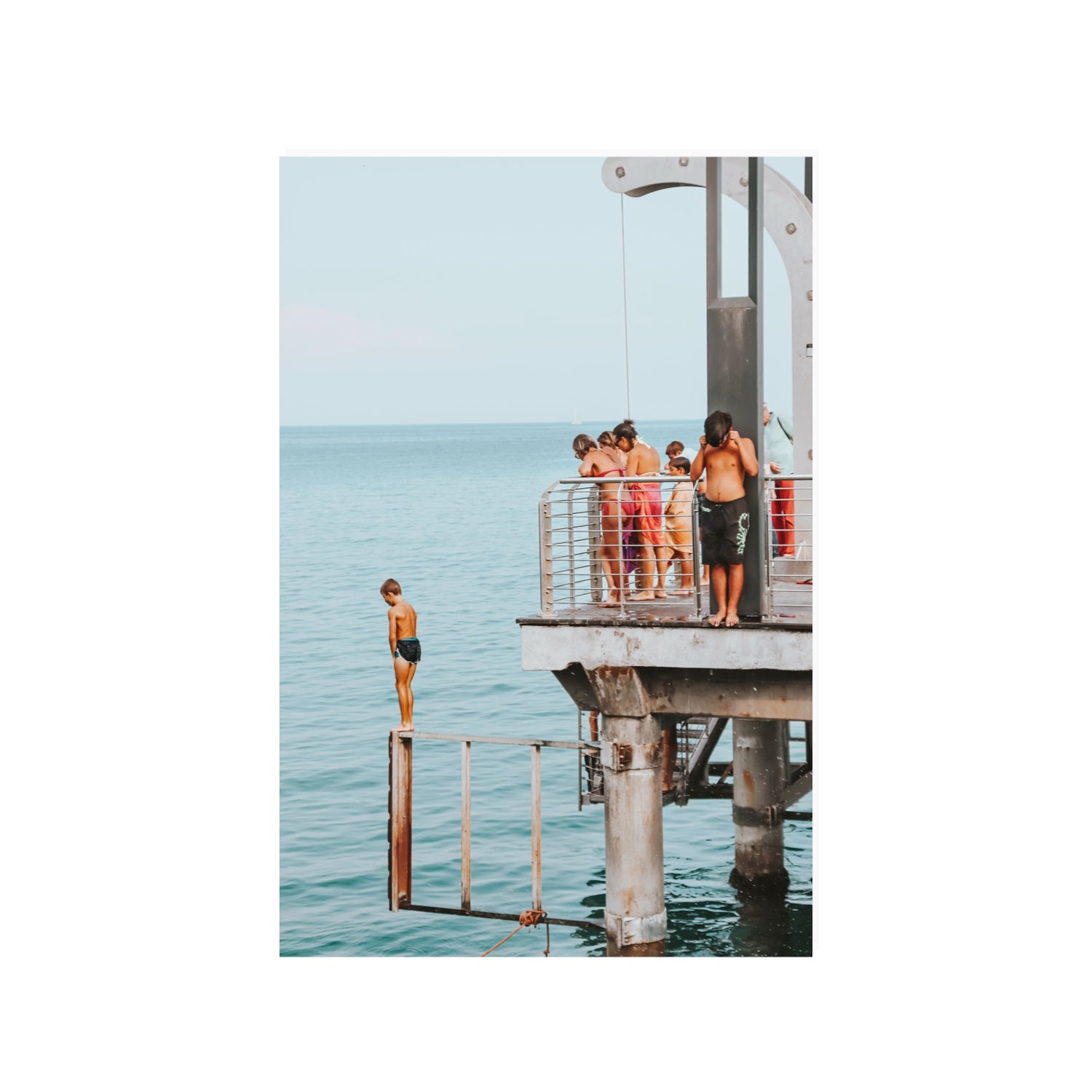 Golden Boy Alassio coastal decor wall art 24 x 36 in unframed fine art print