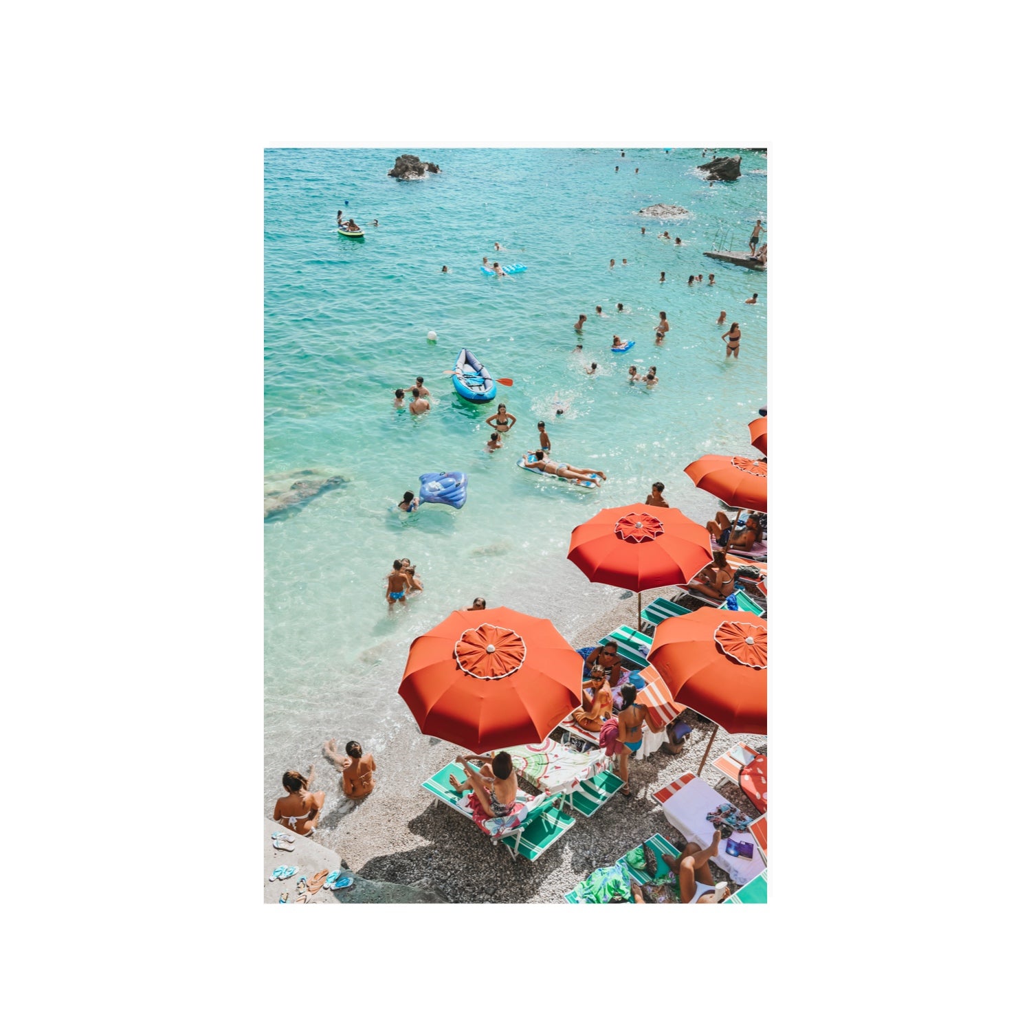 Easy Street Capri Italian beach wall art 24 x 36 in unframed fine art print