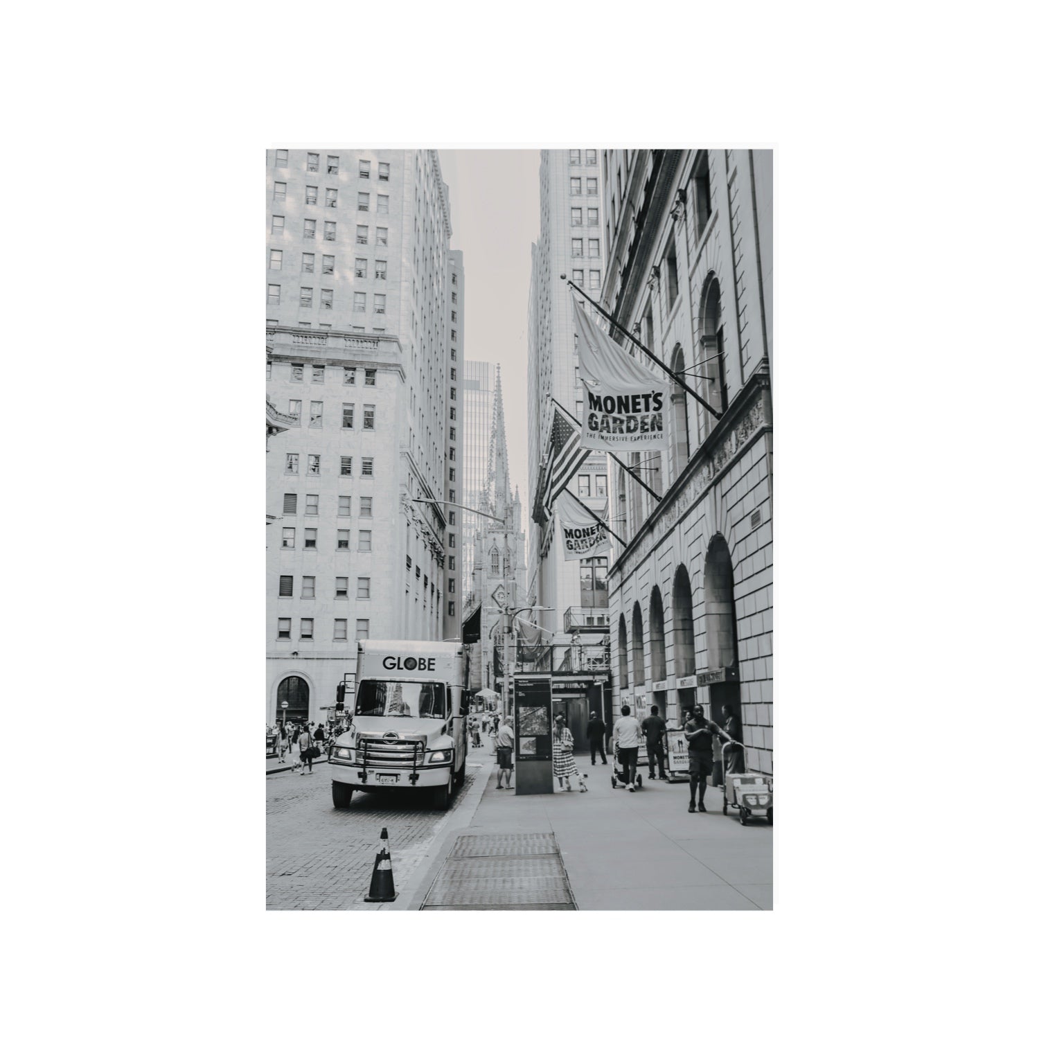 Metropolitan Monotone New York NYC Black & White wall art 24 x 36 in unframed fine art print