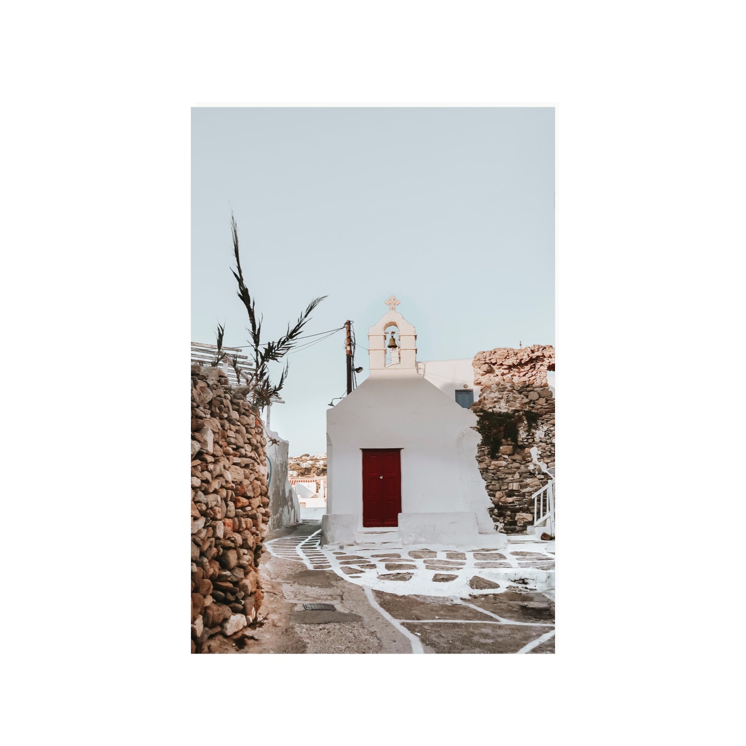 Little Chapel Mykonos Greek island wall art 24 x 36 in unframed fine art print