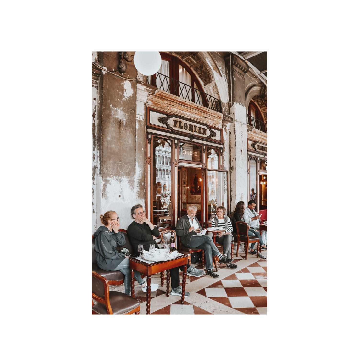 Tea Room Venice Italian wall art 24 x 36 in unframed fine art print
