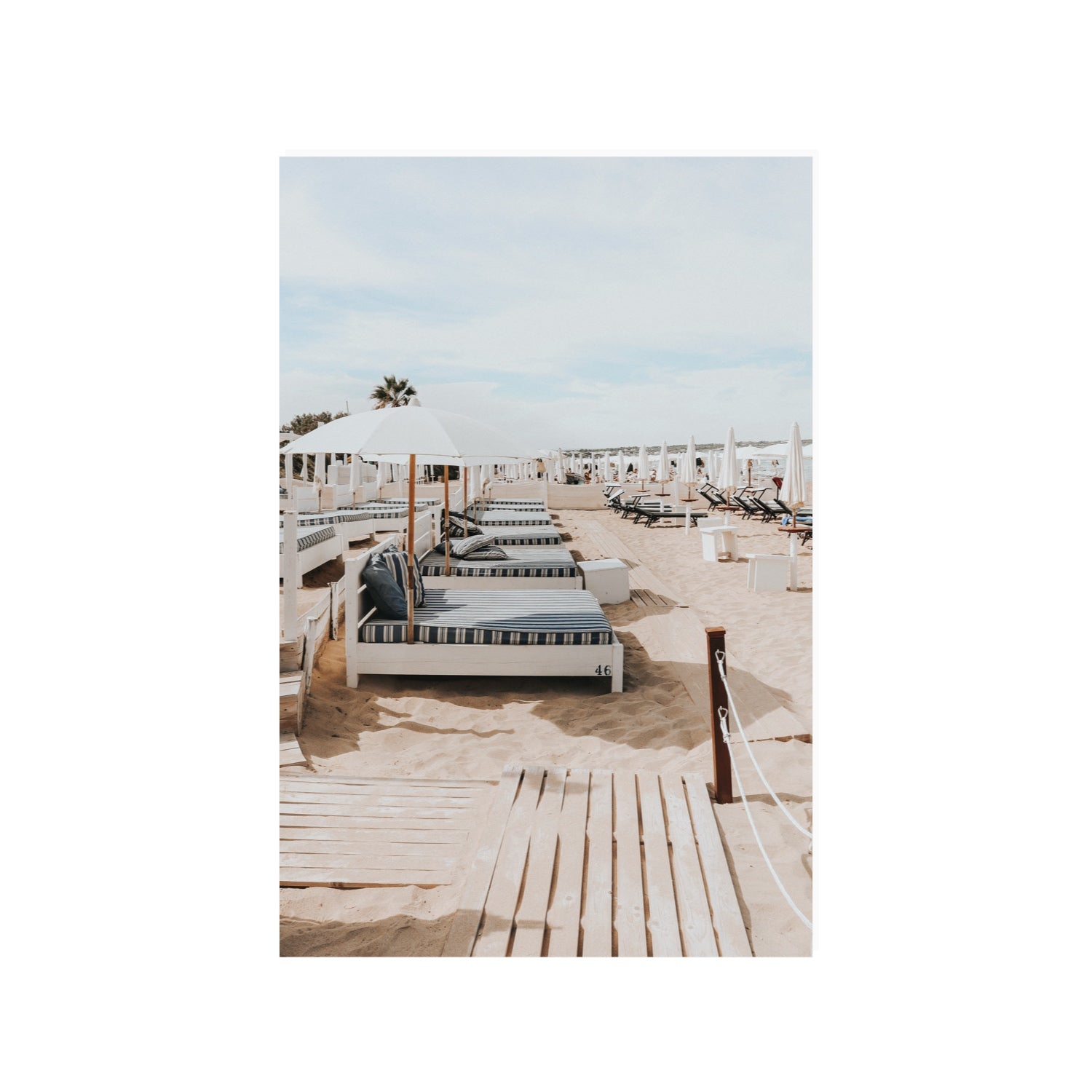 Coastal Repose Puglia beach Mediterranean fine art print 24 x 36 in unframed fine art print