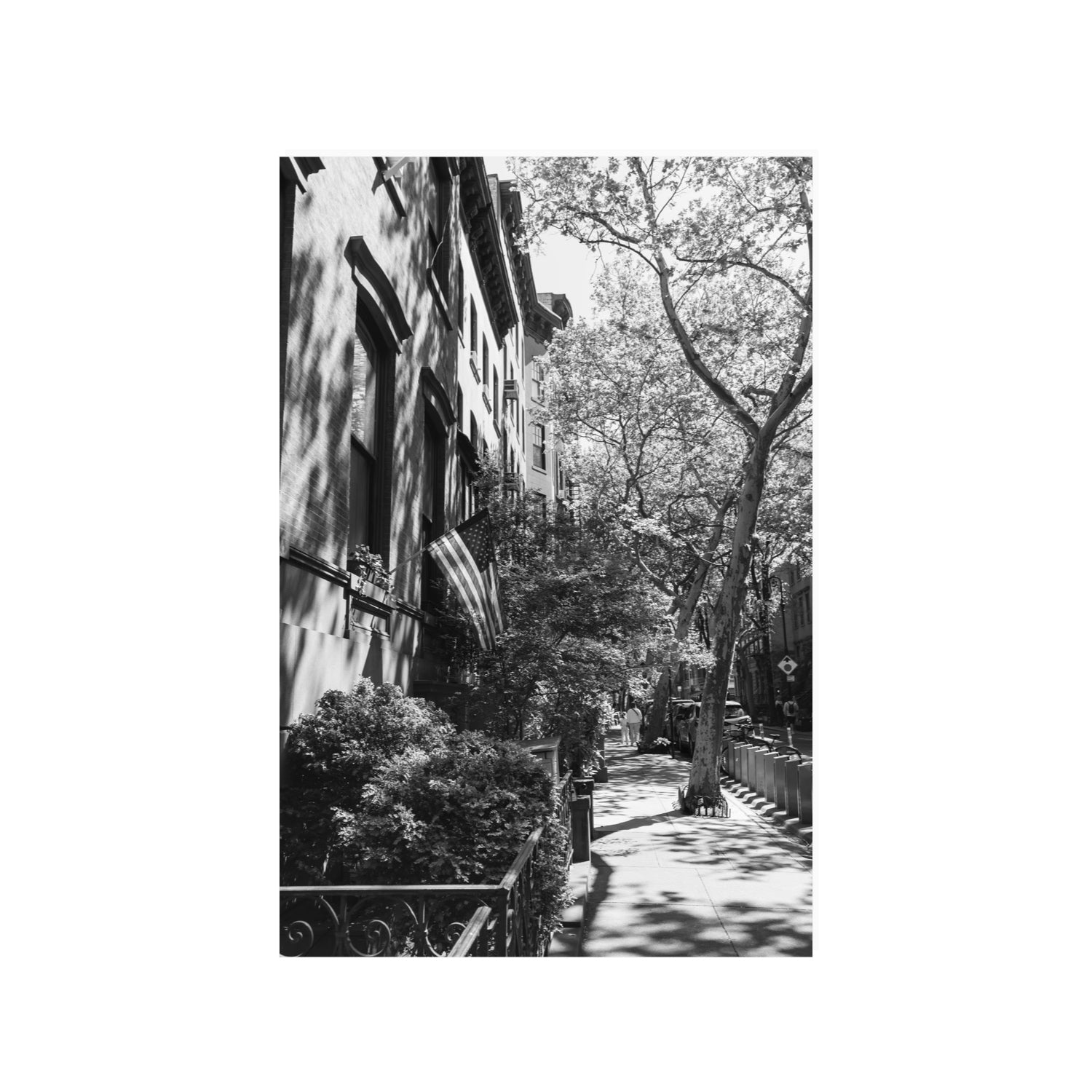 Urban Patriotism New York NYC Black & White wall art 24 x 36 in unframed fine art print