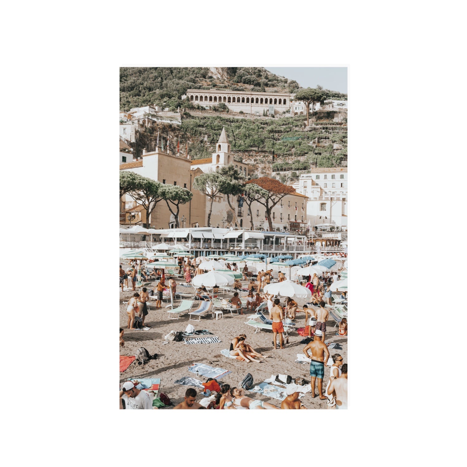 Festa In Spiaggia Amalfi coastal wall art 24 x 36 in unframed fine art print