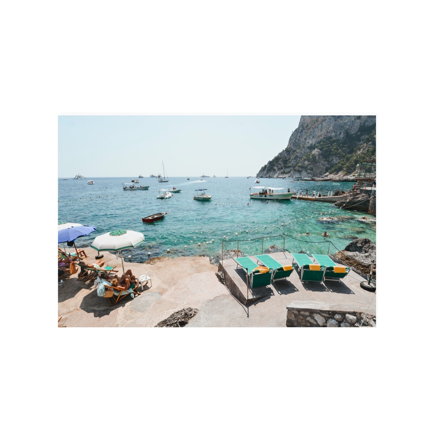 Save Me A Seat Capri Mediterranean wall art 24 x 36 in unframed fine art print