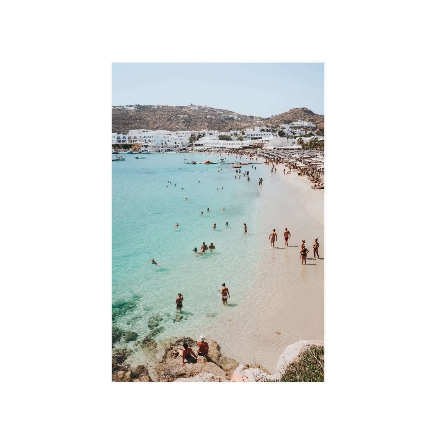 Breathe In The Salty Air Mykonos Greek island wall art 24 x 36 in unframed fine art print