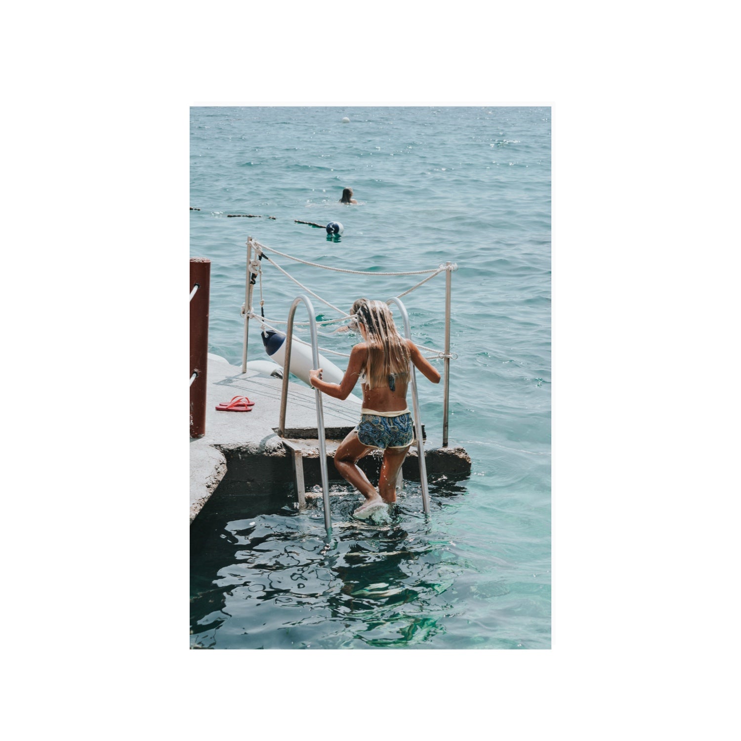Little Mermaid Capri Mediterranean wall art 24 x 36 in unframed fine art print