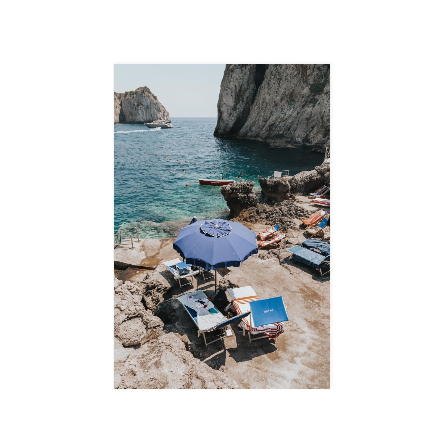 Lonely Loungers fine art print, Capri, Italy, 24 x 36 in, Unframed, Fine Art Print