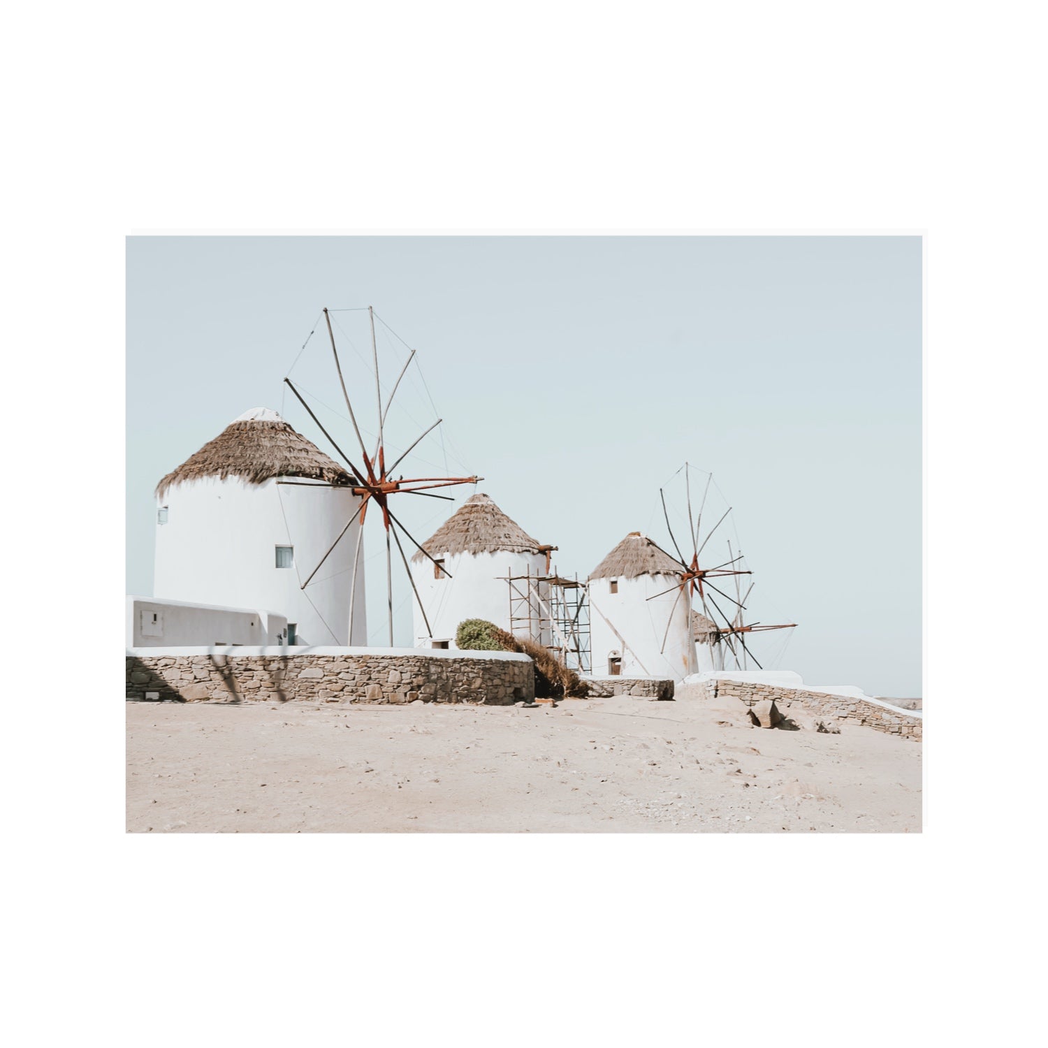 Rustic Icons Mykonos Greek island wall art 30 x 40 in unframed fine art print