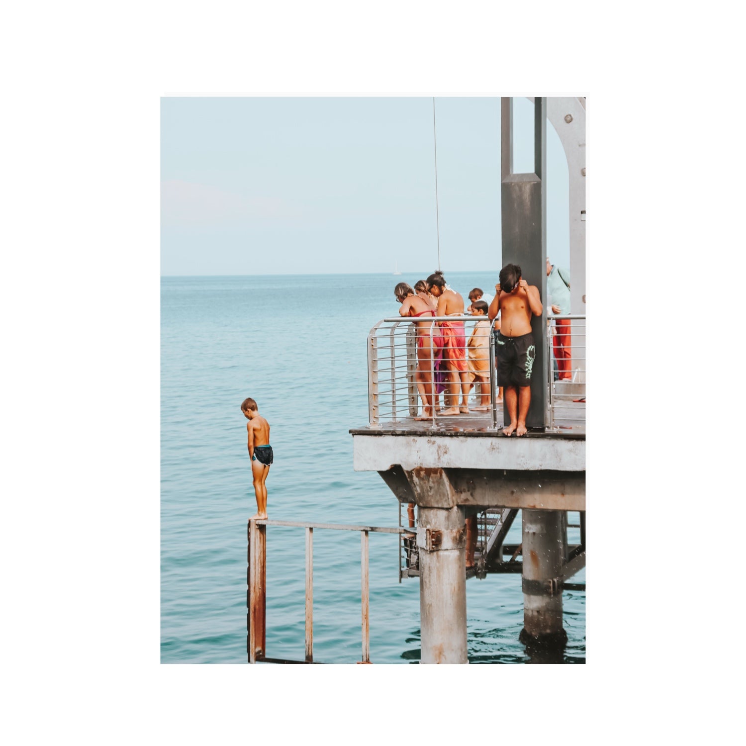 Golden Boy Alassio coastal decor wall art 30 x 40 in unframed fine art print
