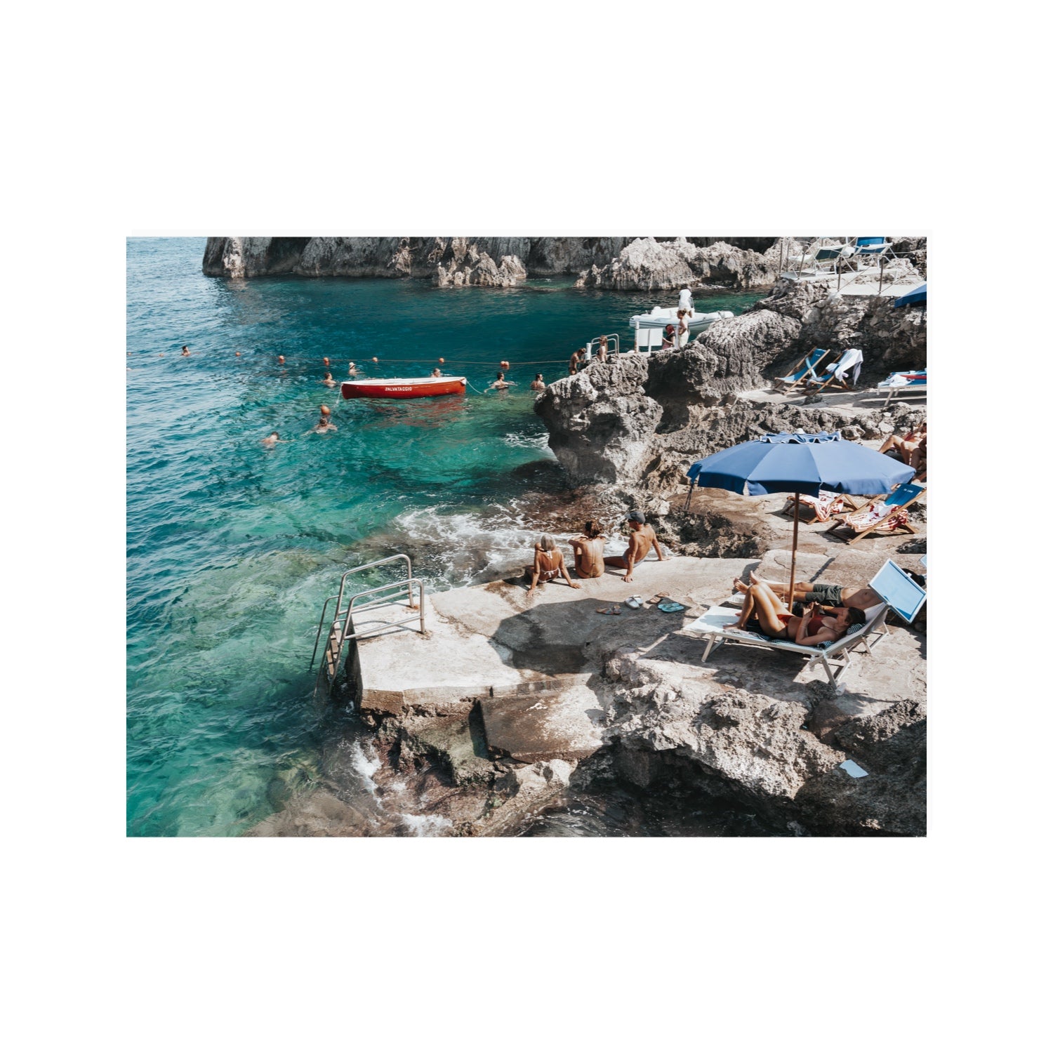 Serenity By The Sea Capri Mediterranean wall art 30 x 40 in unframed fine art print