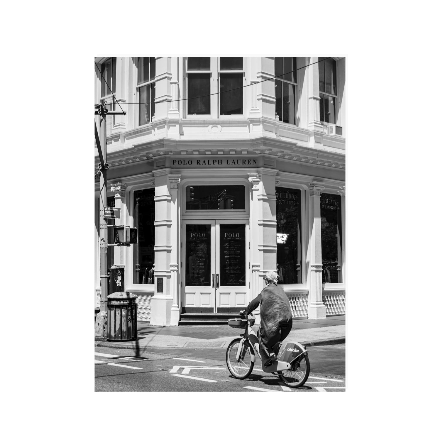 Downtown Rider New York NYC Black & White wall art 30 x 40 in unframed fine art print