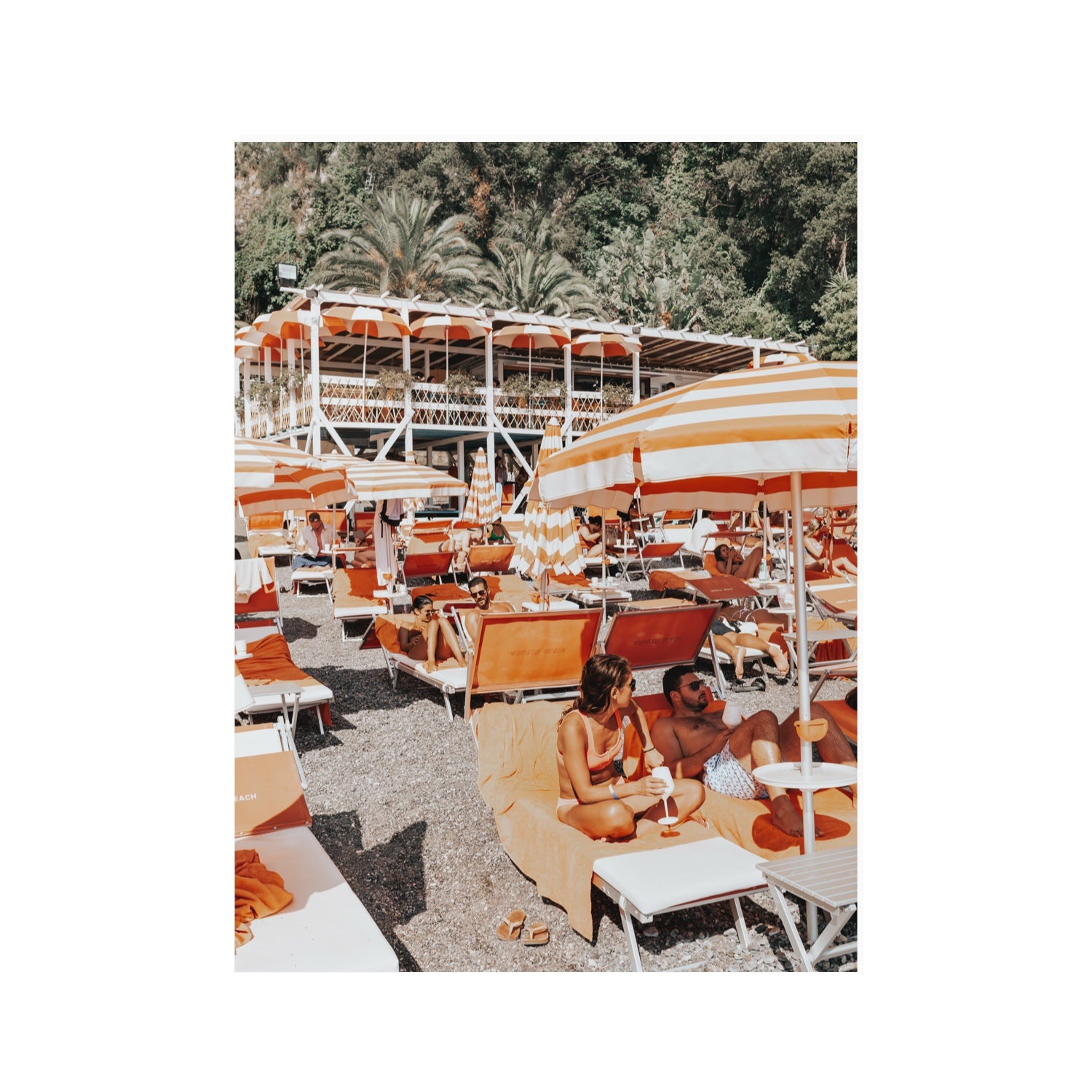 Lounging In Lido fine art print, Positano, Italy, 30 x 40 in, Unframed, Fine Art Print