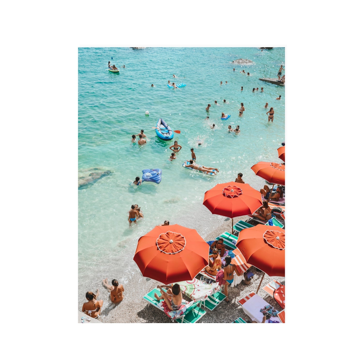 Easy Street Capri Italian beach wall art 30 x 40 in unframed fine art print
