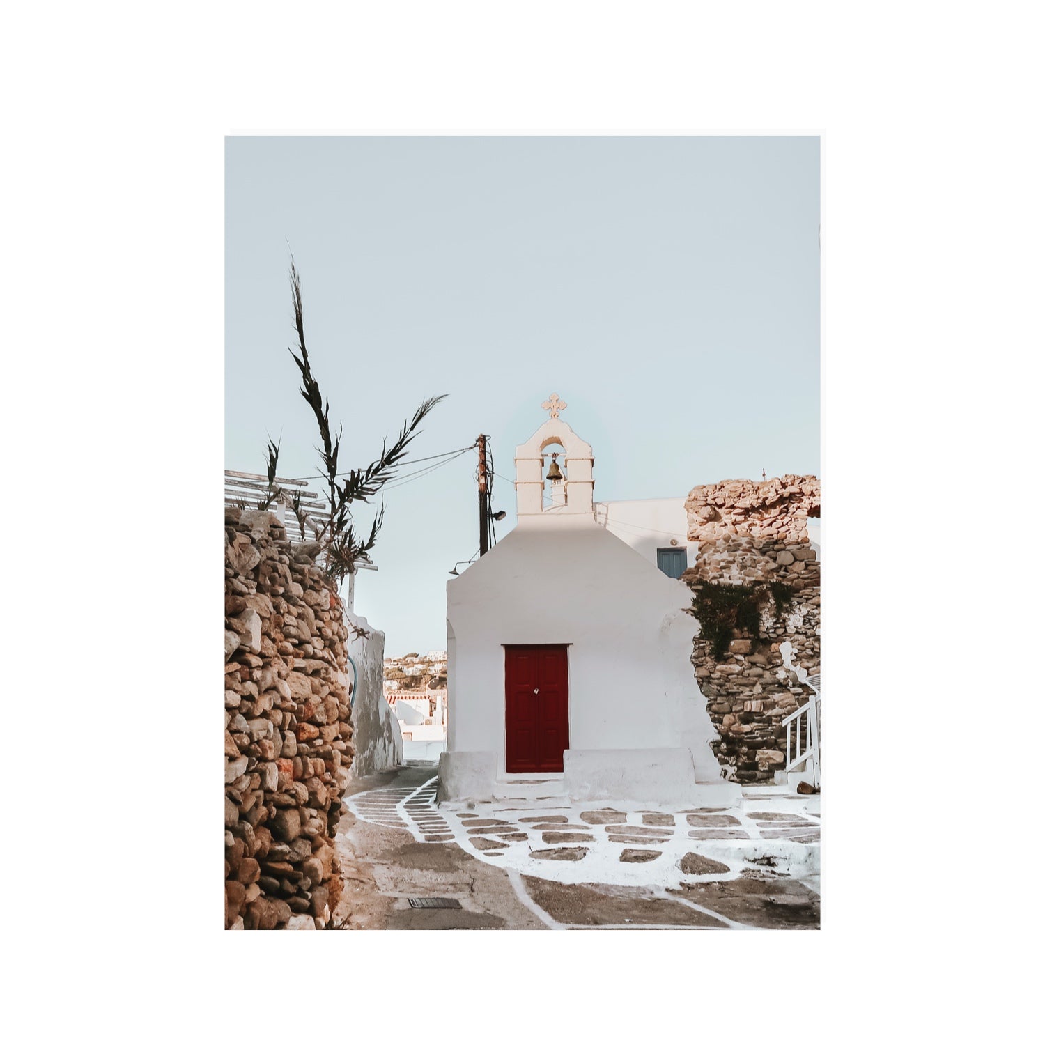 Little Chapel Mykonos Greek island wall art 30 x 40 in unframed fine art print