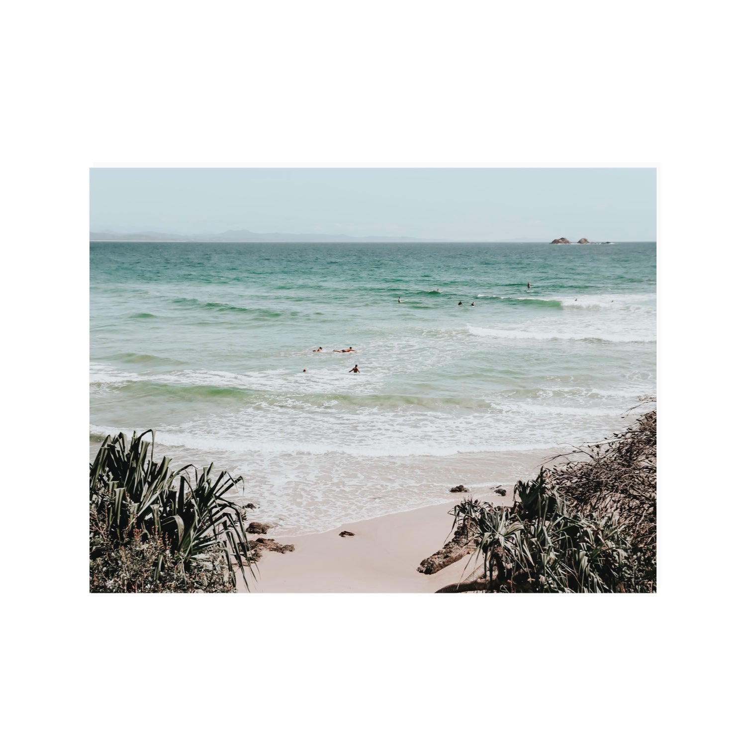 Surf City Byron Bay Surf coastal wall art 30 x 40 in unframed fine art print