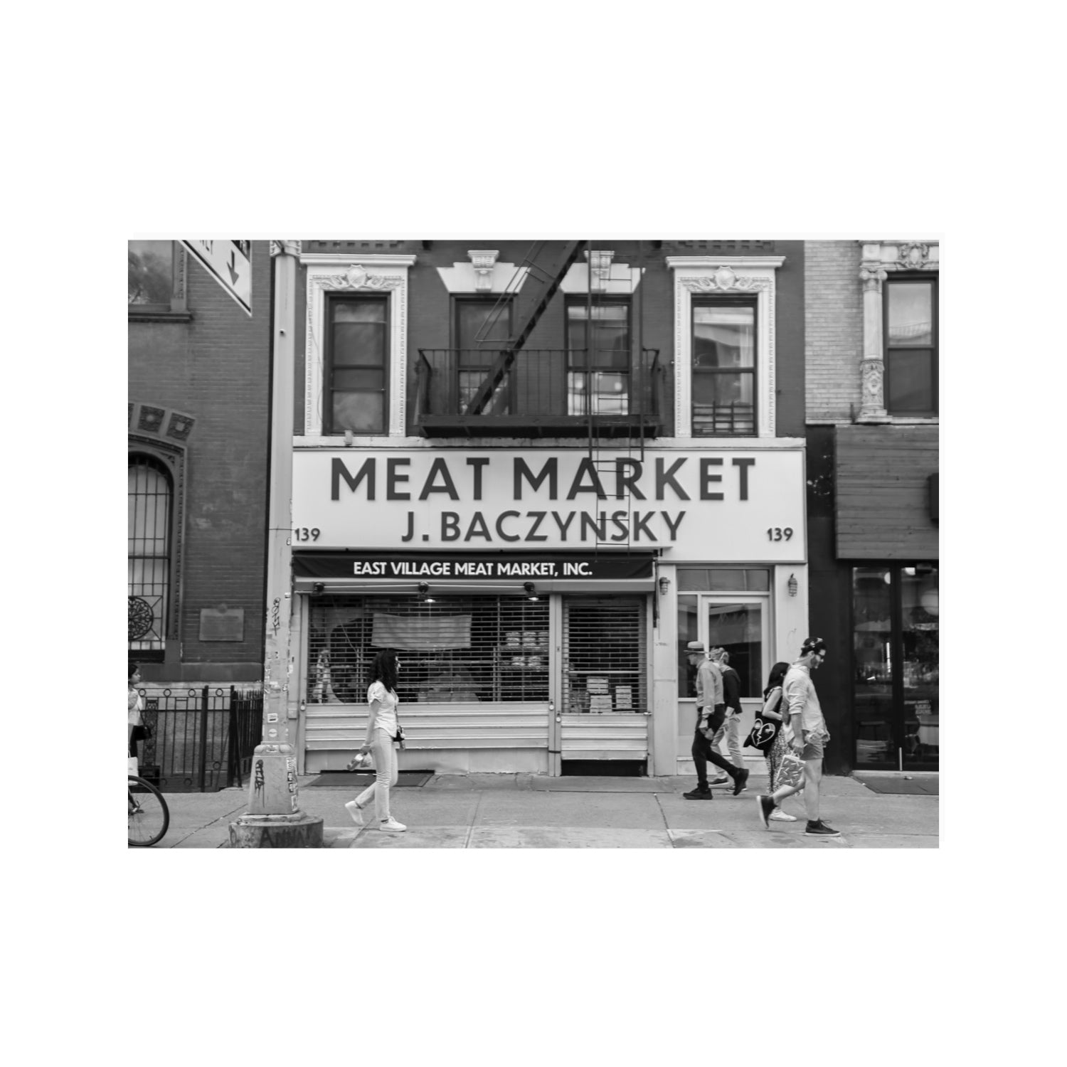 Meat District New York NYC Black & White wall art 30 x 40 in unframed fine art print