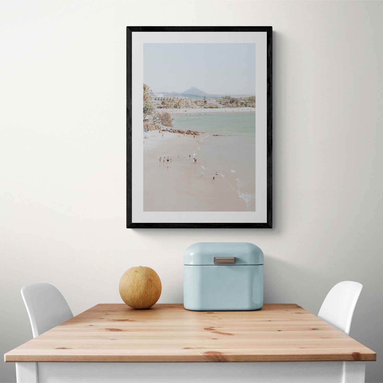 Lifestyle image of Little Cove Shallows fine art print, Noosa, Australia, coastal scenes artwork, 01 little cove shallows c black frame