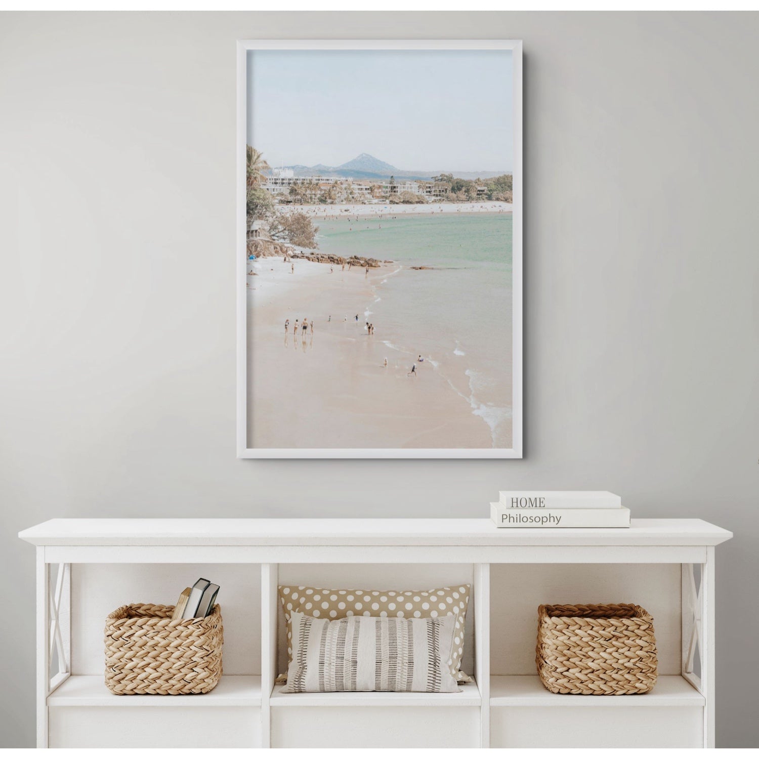 Lifestyle image of Little Cove Shallows fine art print, Noosa, Australia, coastal scenes artwork, 02 little cove shallows a white full bleedjpg