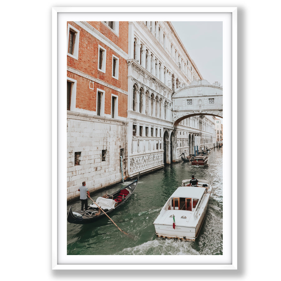 Under the Bridge Venice Gondola Italian wall art main fine art print image