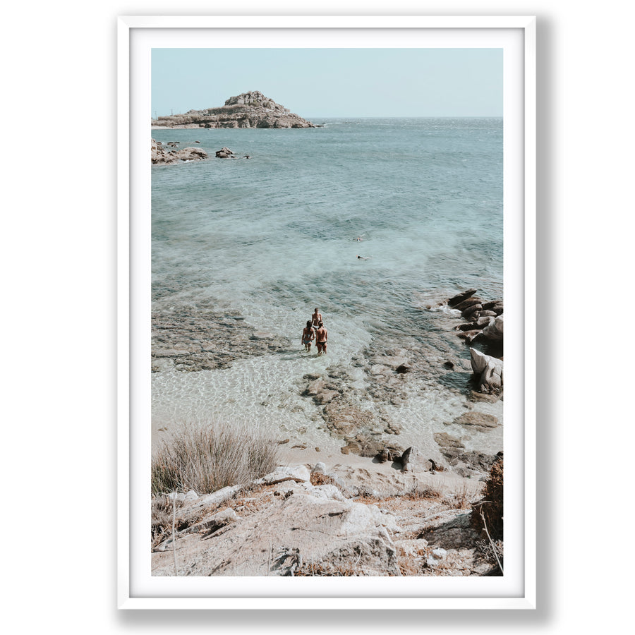 Island Life Mykonos coastal Greek island wall art main fine art print image