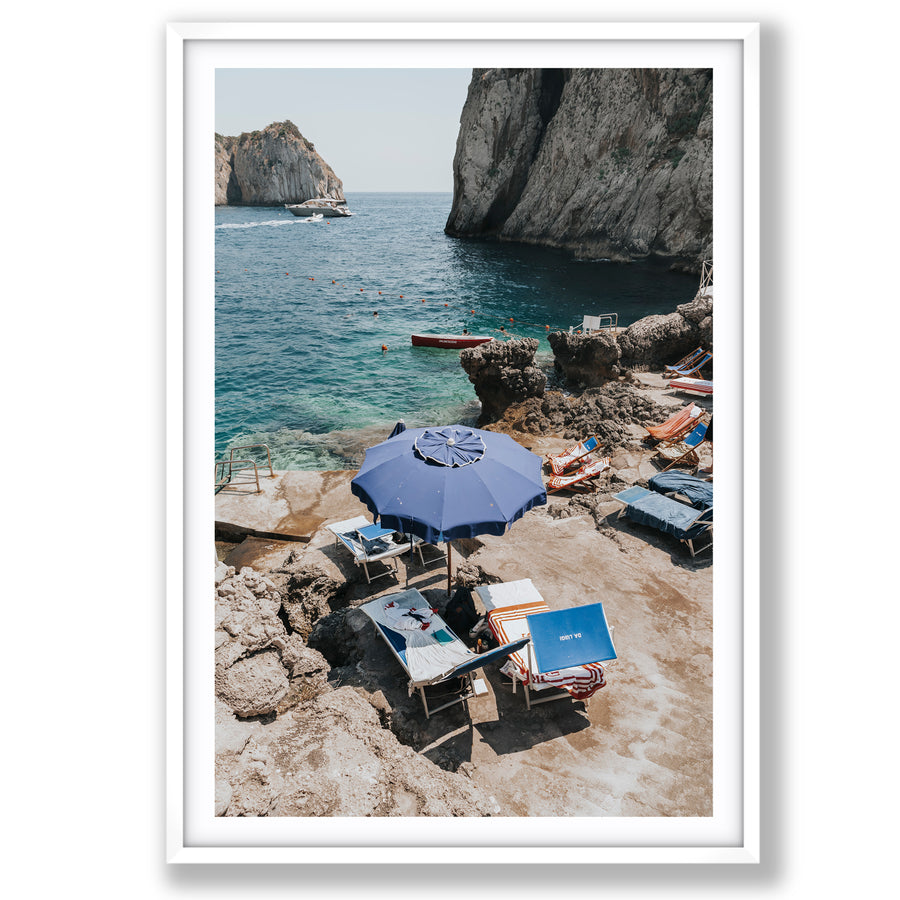 Lonely Loungers Capri coastal wall art main fine art print image