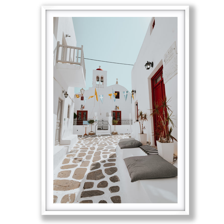 Cycladic Charm Mykonos Greek island wall art main fine art print image