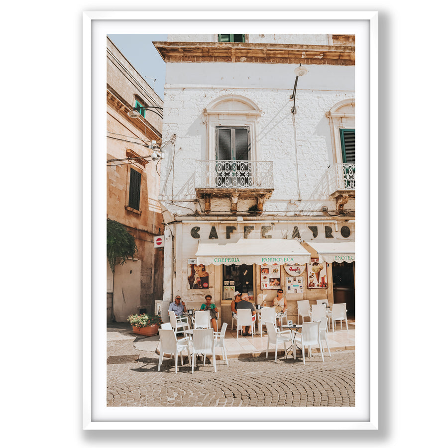 Cafe Ostuni Puglia Café Ostuni Italian wall art main fine art print image