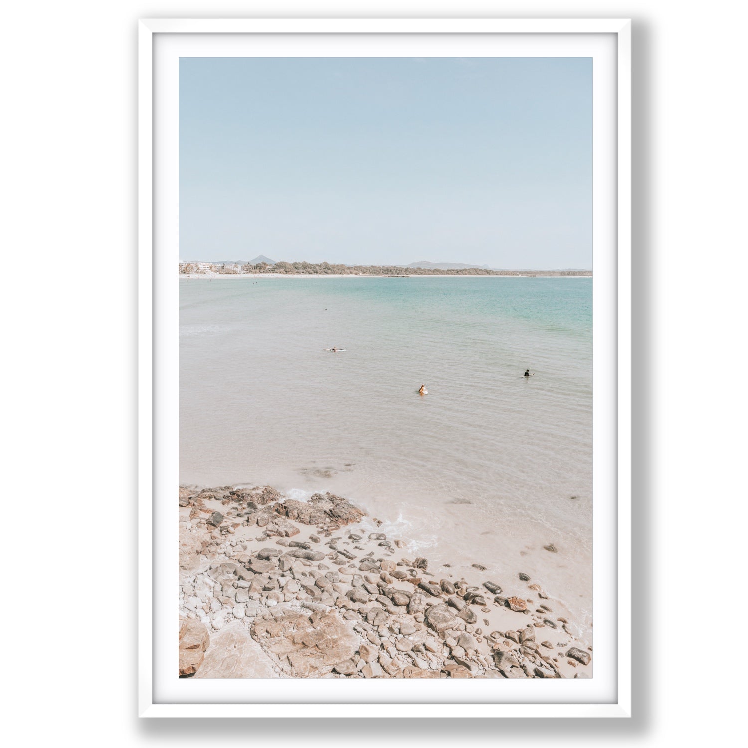 Product mockup of Sweet Serotonin fine art print, Noosa, Australia, coastal scenes artwork