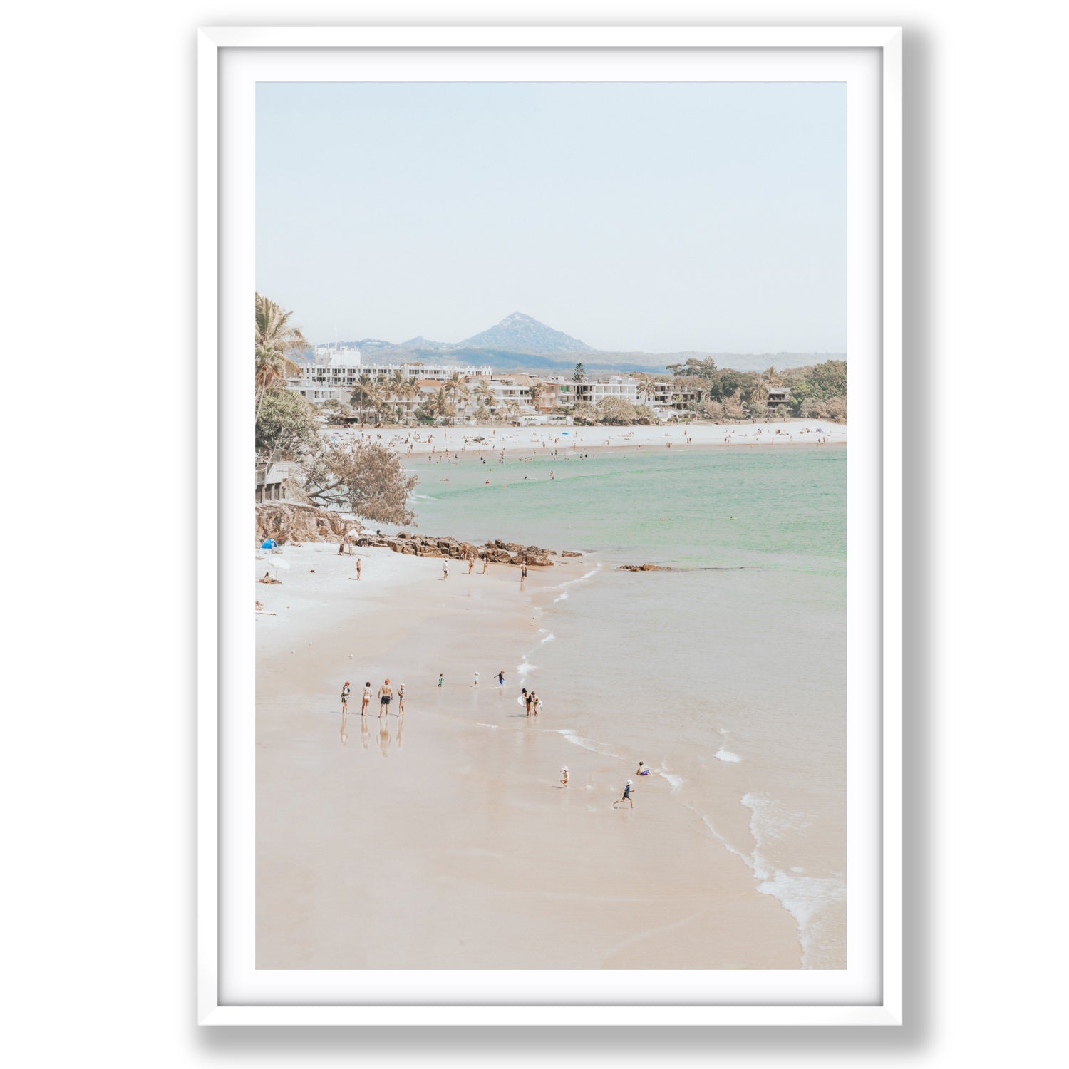 Product mockup of Little Cove Shallows fine art print, Noosa, Australia, coastal scenes artwork