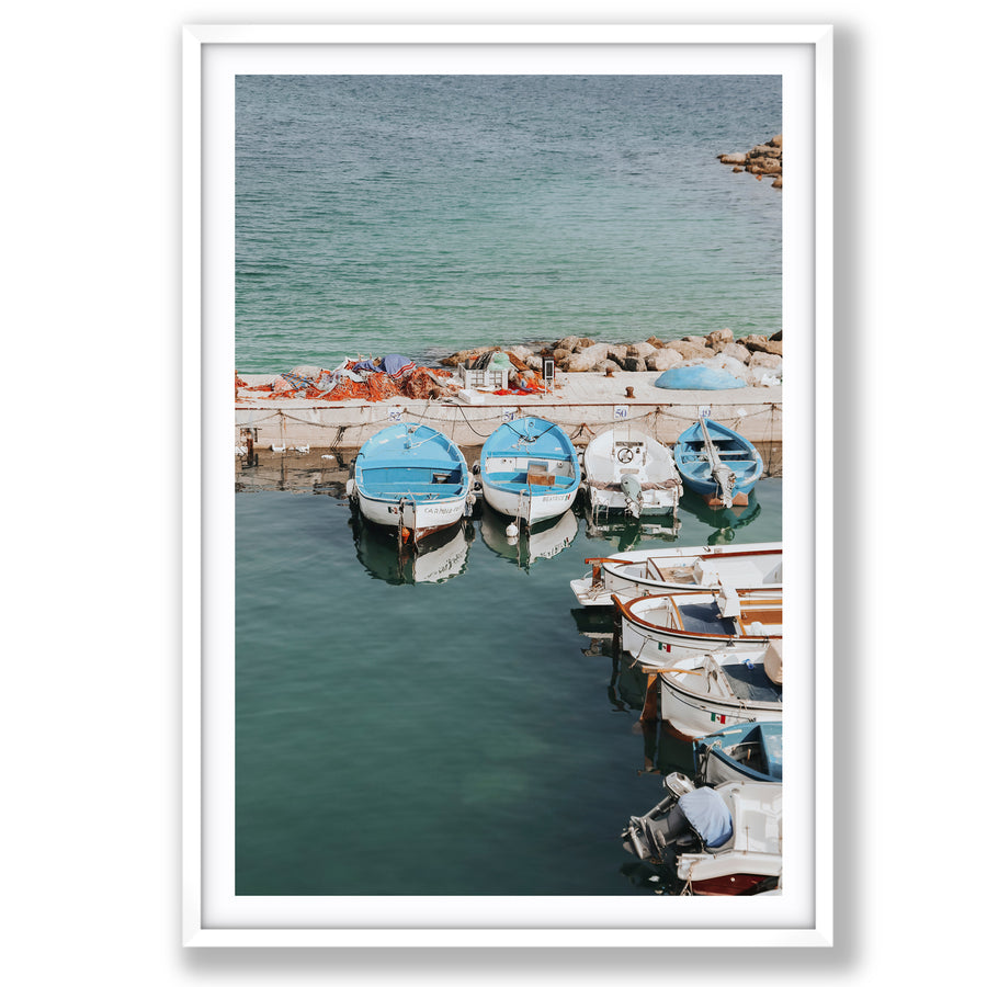 Maritime Memories Puglia Harbour Reflections coastal wall art main fine art print image