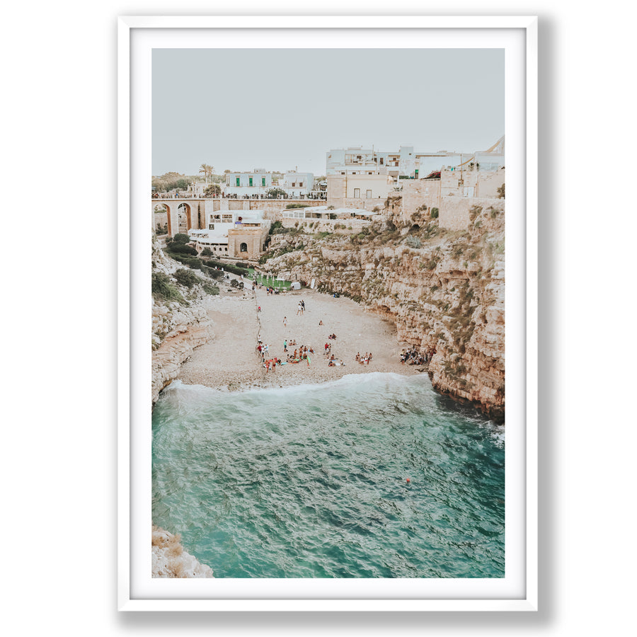 Polignano Vista Puglia coastal Italian beach fine art print main fine art print image