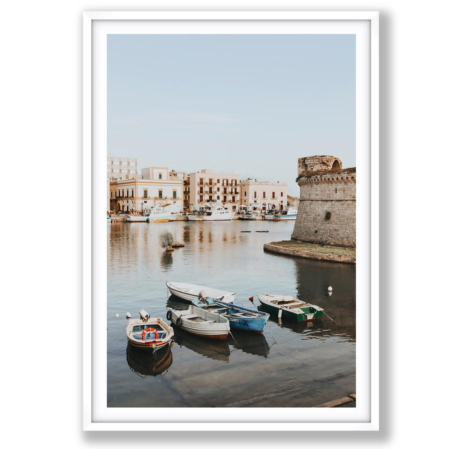 Gallipoli Harbour Puglia coastal wall art main fine art print image