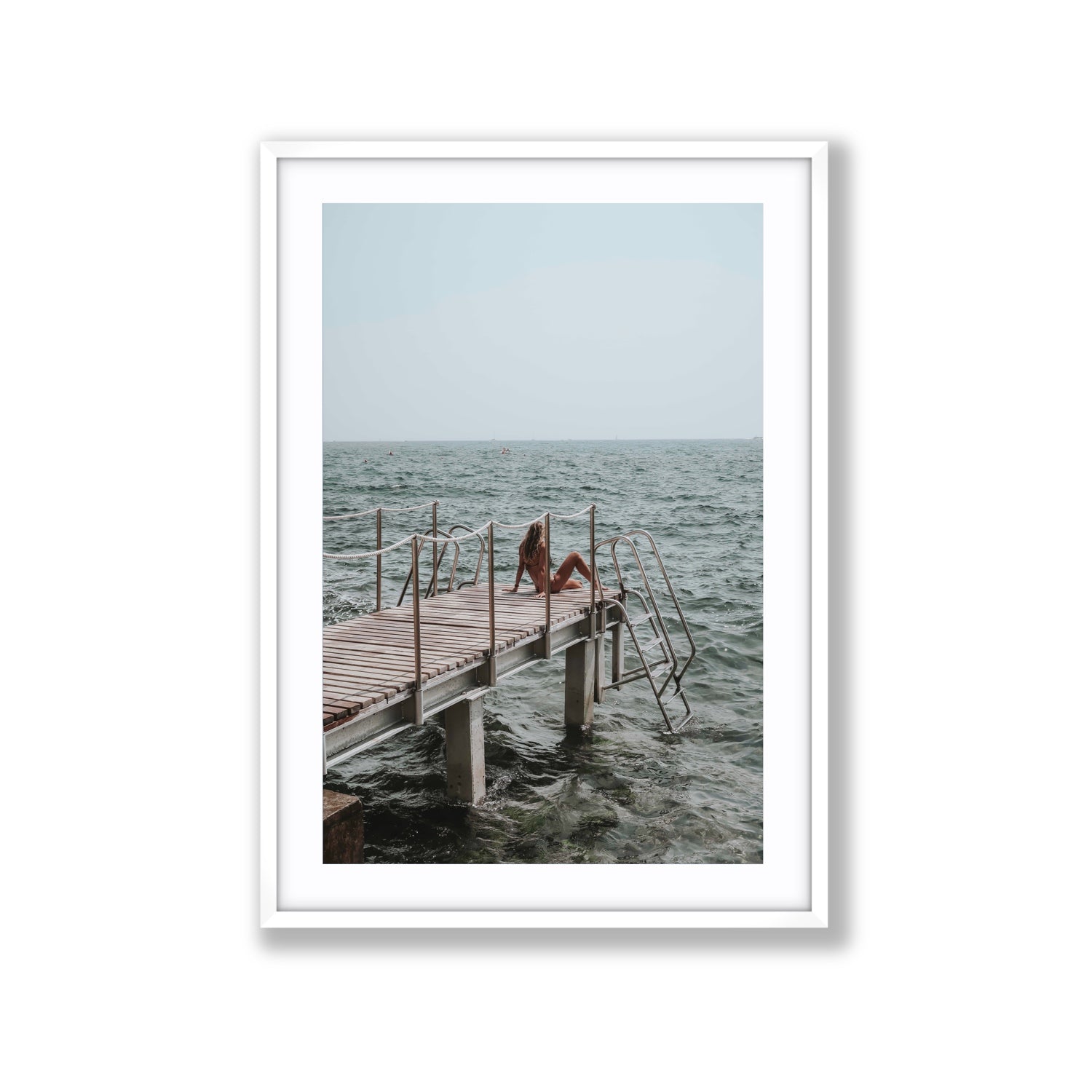 The Dock's Whisper fine art print, Tuscany, Italy, Extra Large, White Frame · Matboard, Fine Art Print