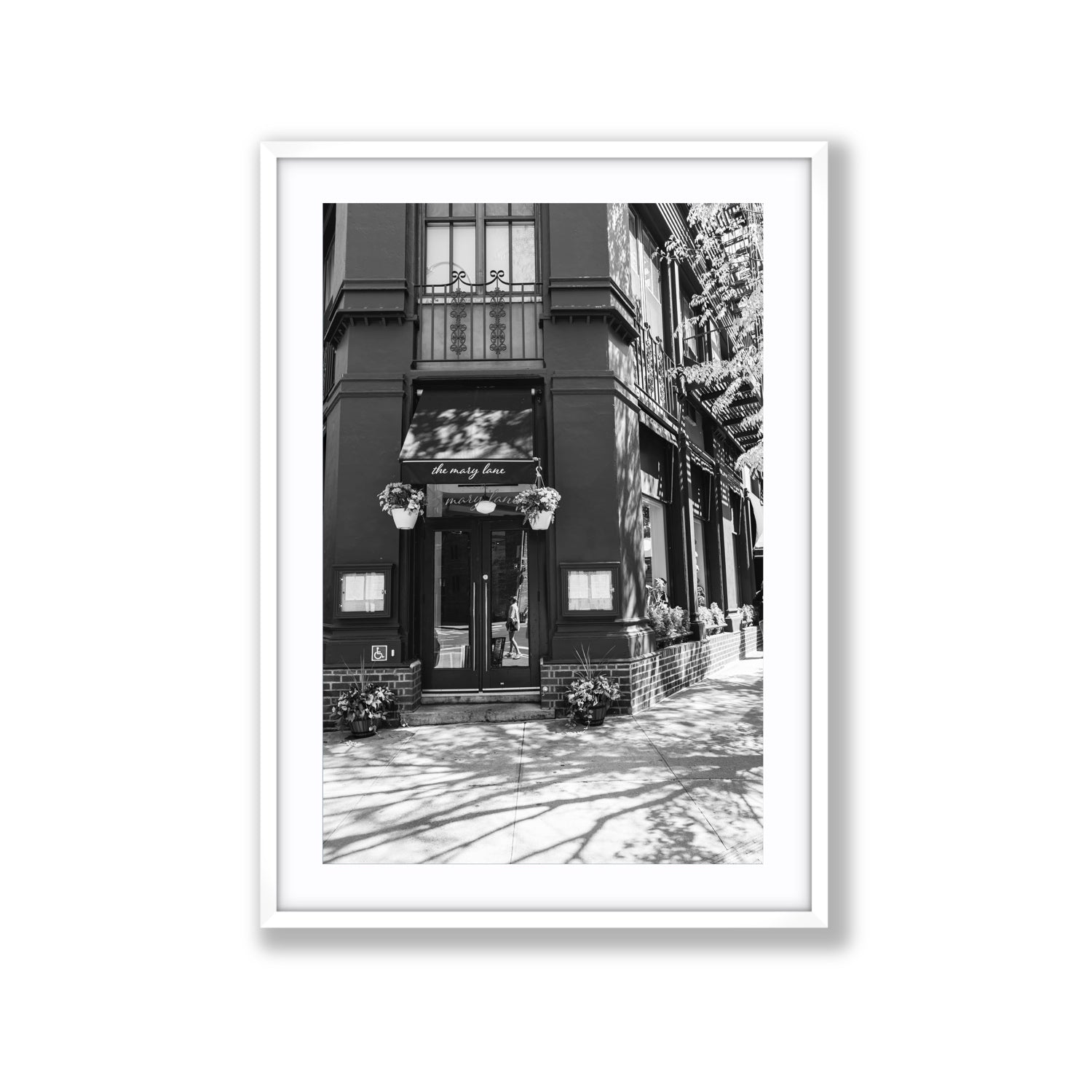 Mary's Corner fine art print, New York, United States, Extra Large, White Frame · Matboard, Fine Art Print