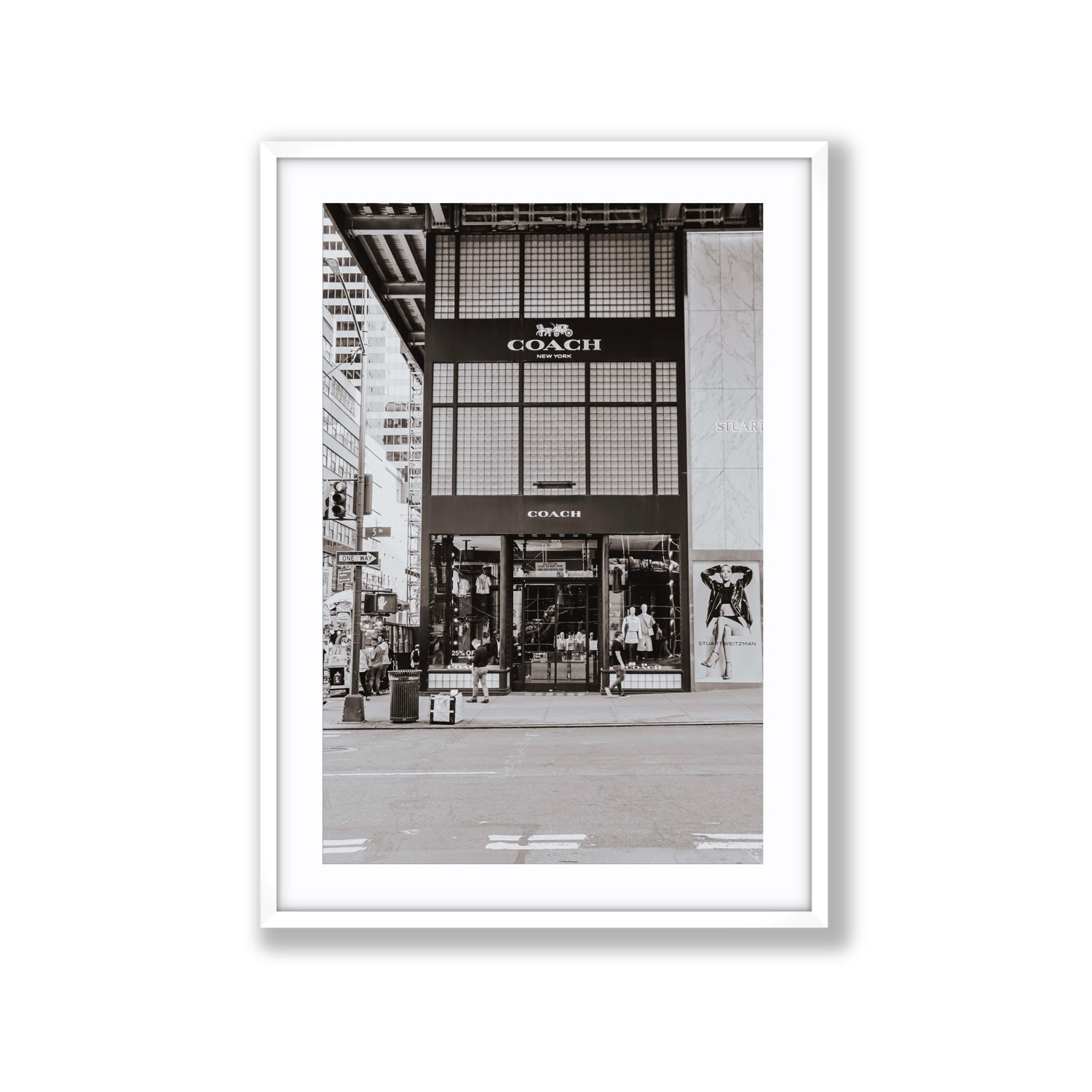 Coach Uptown fine art print, New York, United States, Extra Large, White Frame · Matboard, Fine Art Print