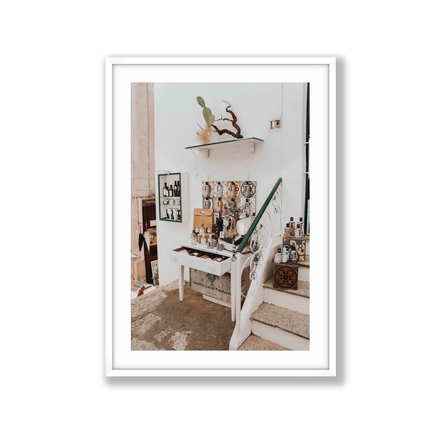 Liquid Gold fine art print, Puglia, Italy, Extra Large, White Frame · Matboard, Fine Art Print