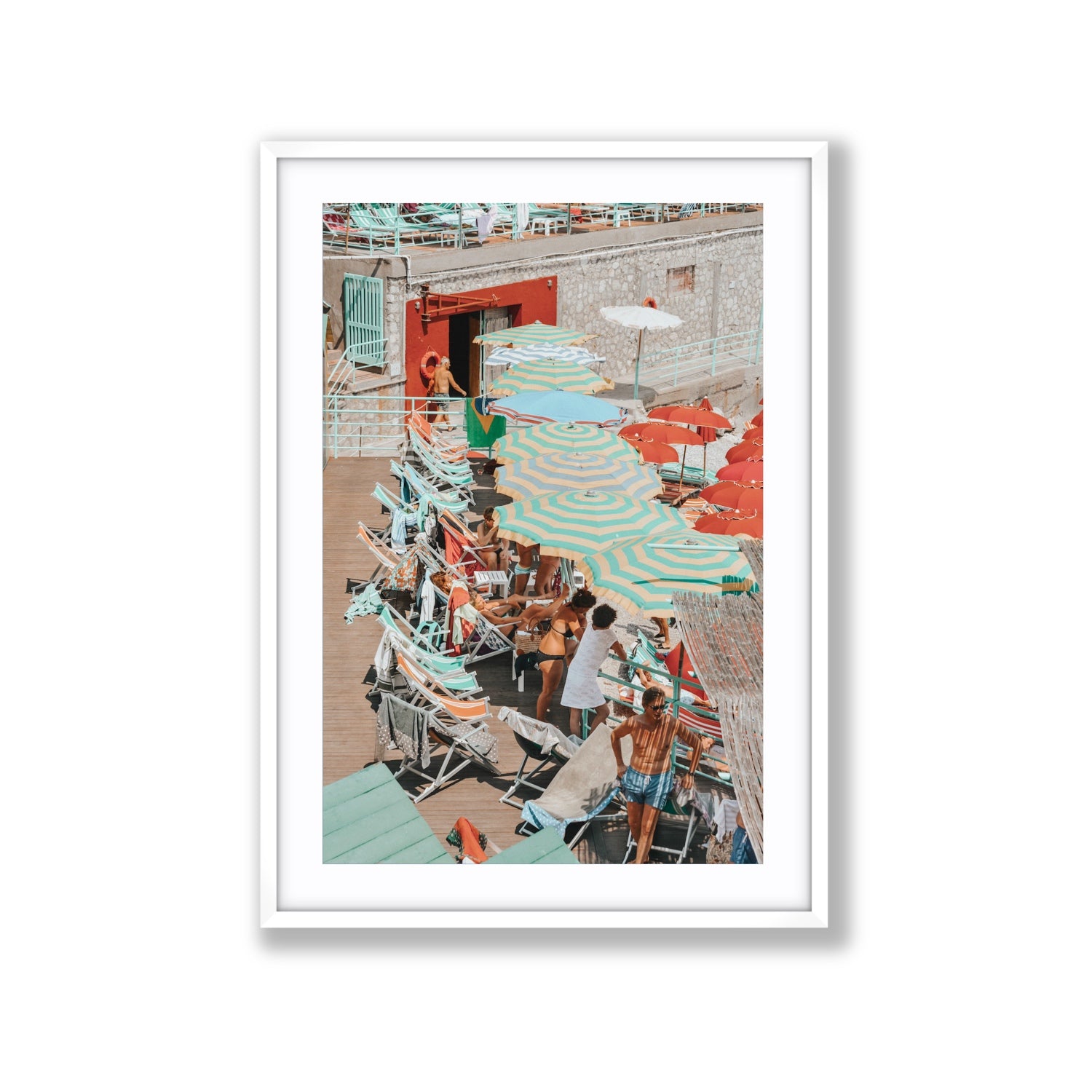 Colourful Canopy fine art print, Capri, Italy, Extra Large, White Frame · Matboard, Fine Art Print