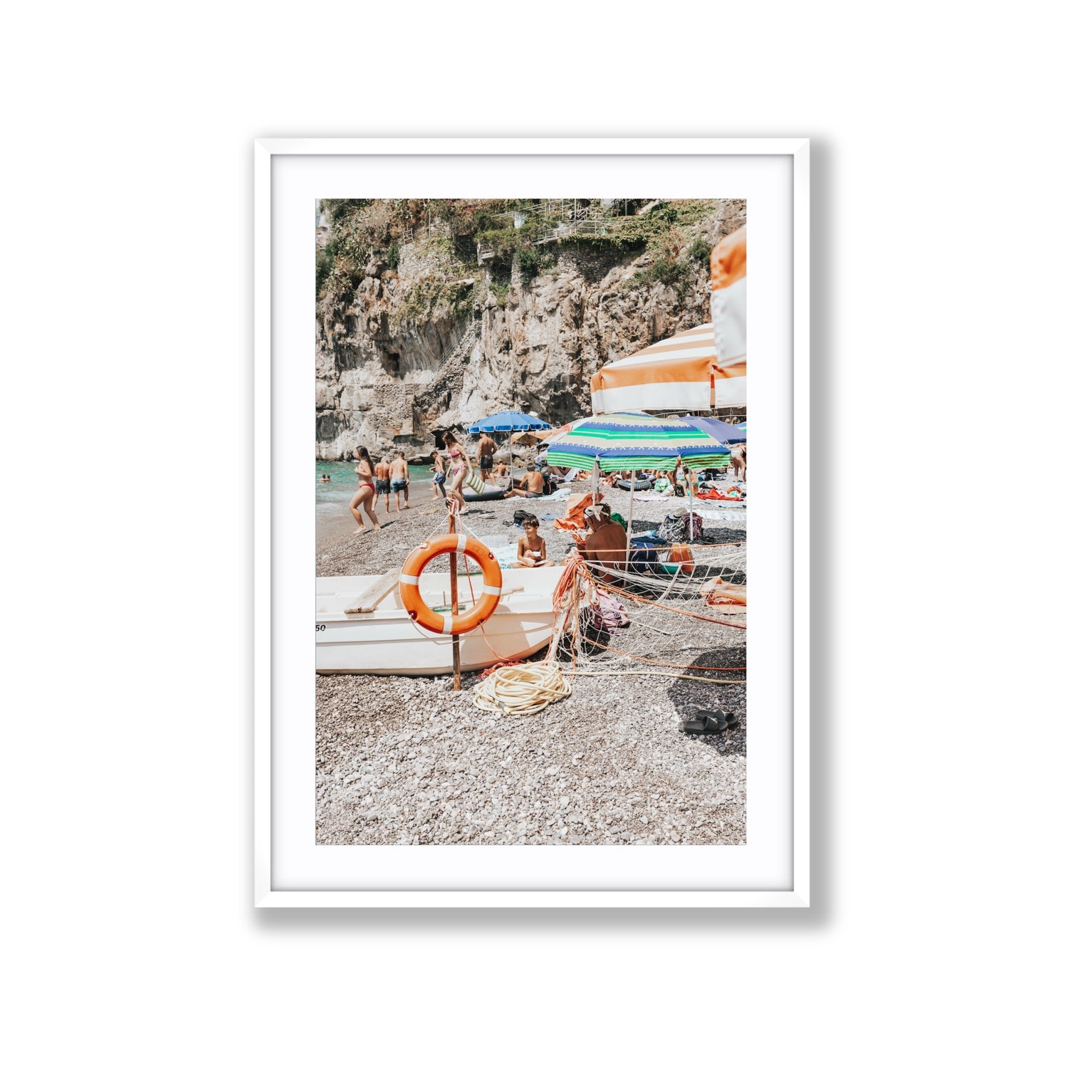 Il Ragazzo fine art print, Positano, Italy, Extra Large, White Frame · Matboard, Fine Art Print