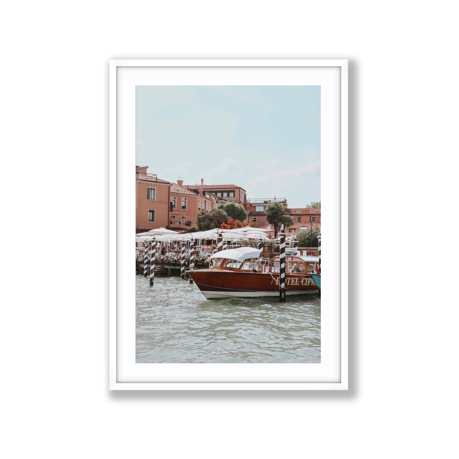 Queen Of The Adriatic Venice Italian wall art Extra Large fine art print in white frame with matboard