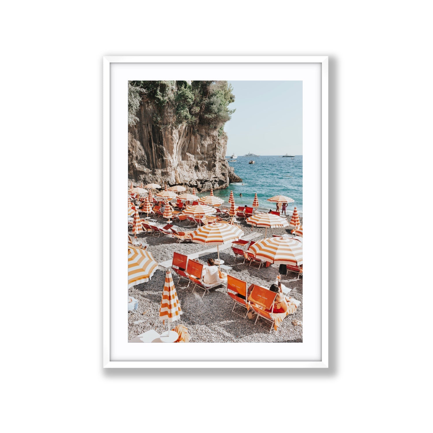 Tangerine Dream fine art print, Positano, Italy, Extra Large, White Frame · Matboard, Fine Art Print