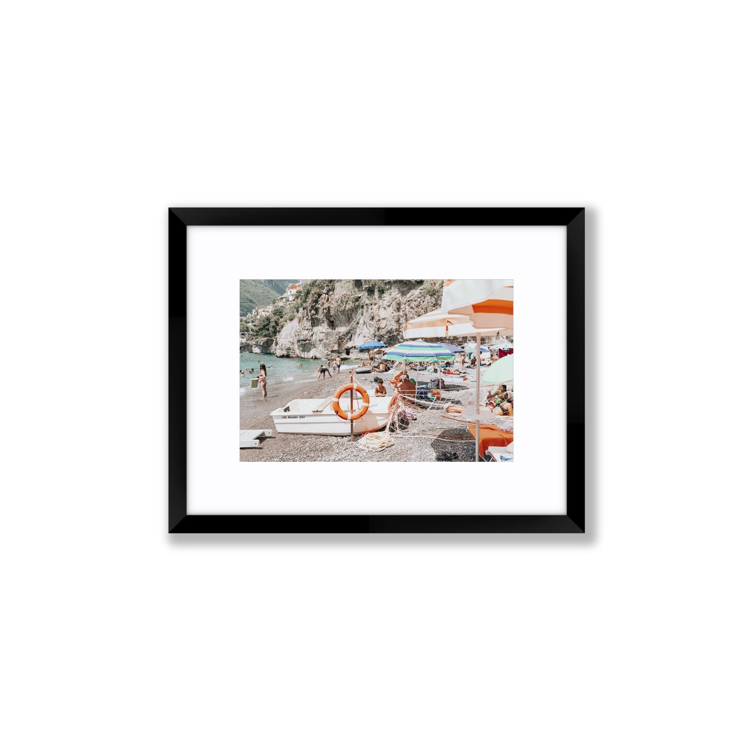 Bellezza By The Bay fine art print, Positano, Italy, Small, Black Frame · Matboard, Fine Art Print